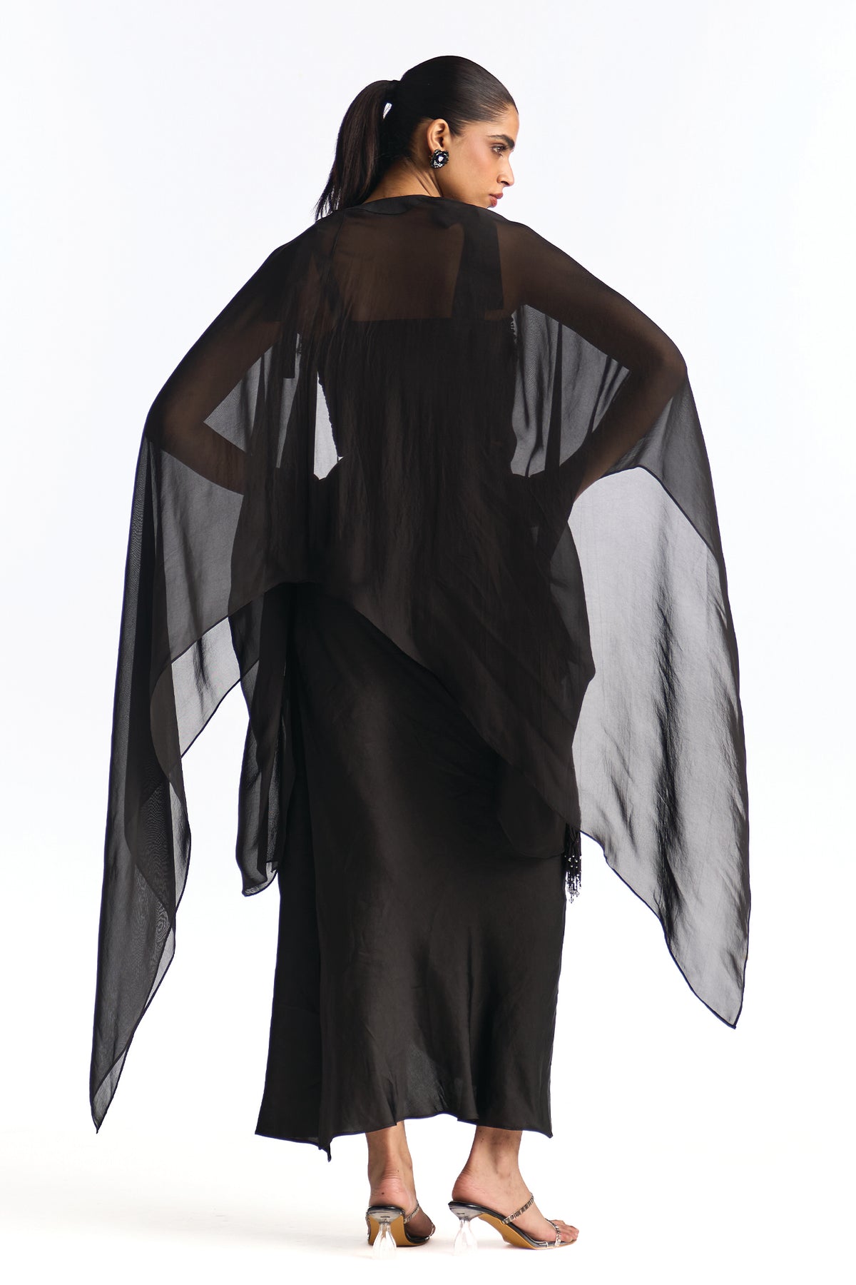 BLAIR SKIRT SET WITH CAPE BLACK