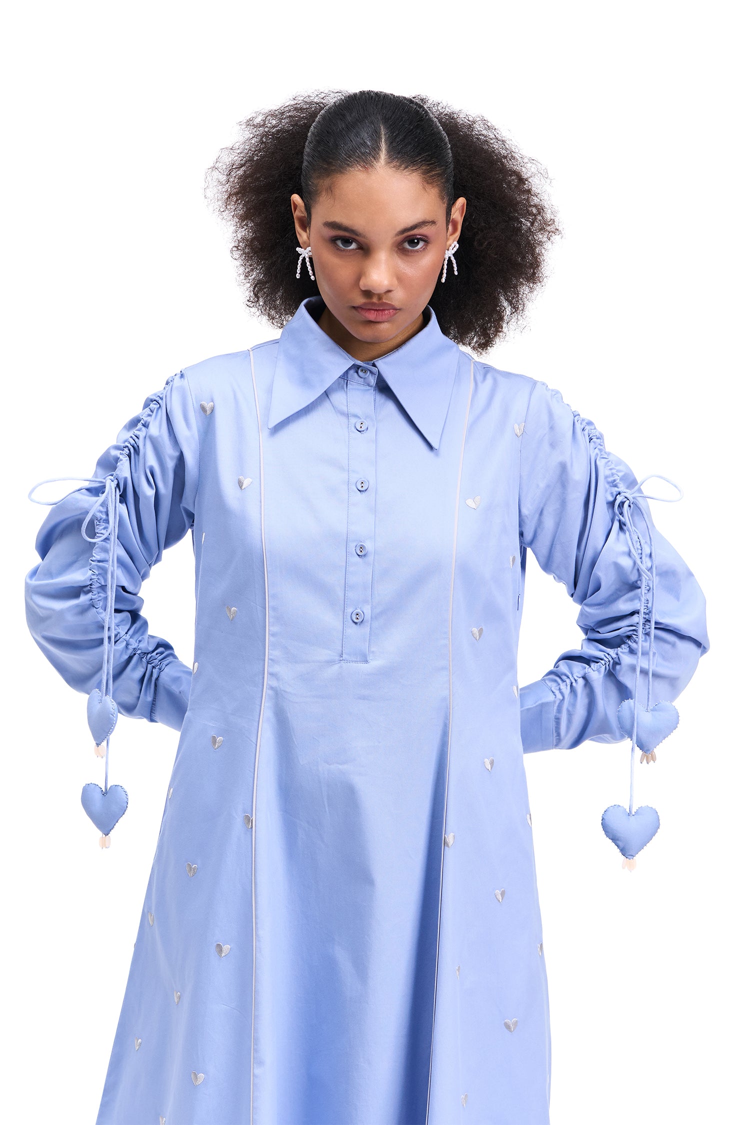 TWILLY DRESS MIDI PERIWINKLE