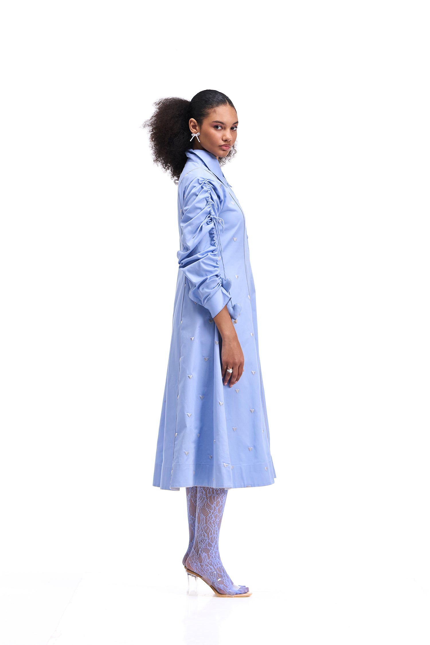 TWILLY DRESS MIDI PERIWINKLE