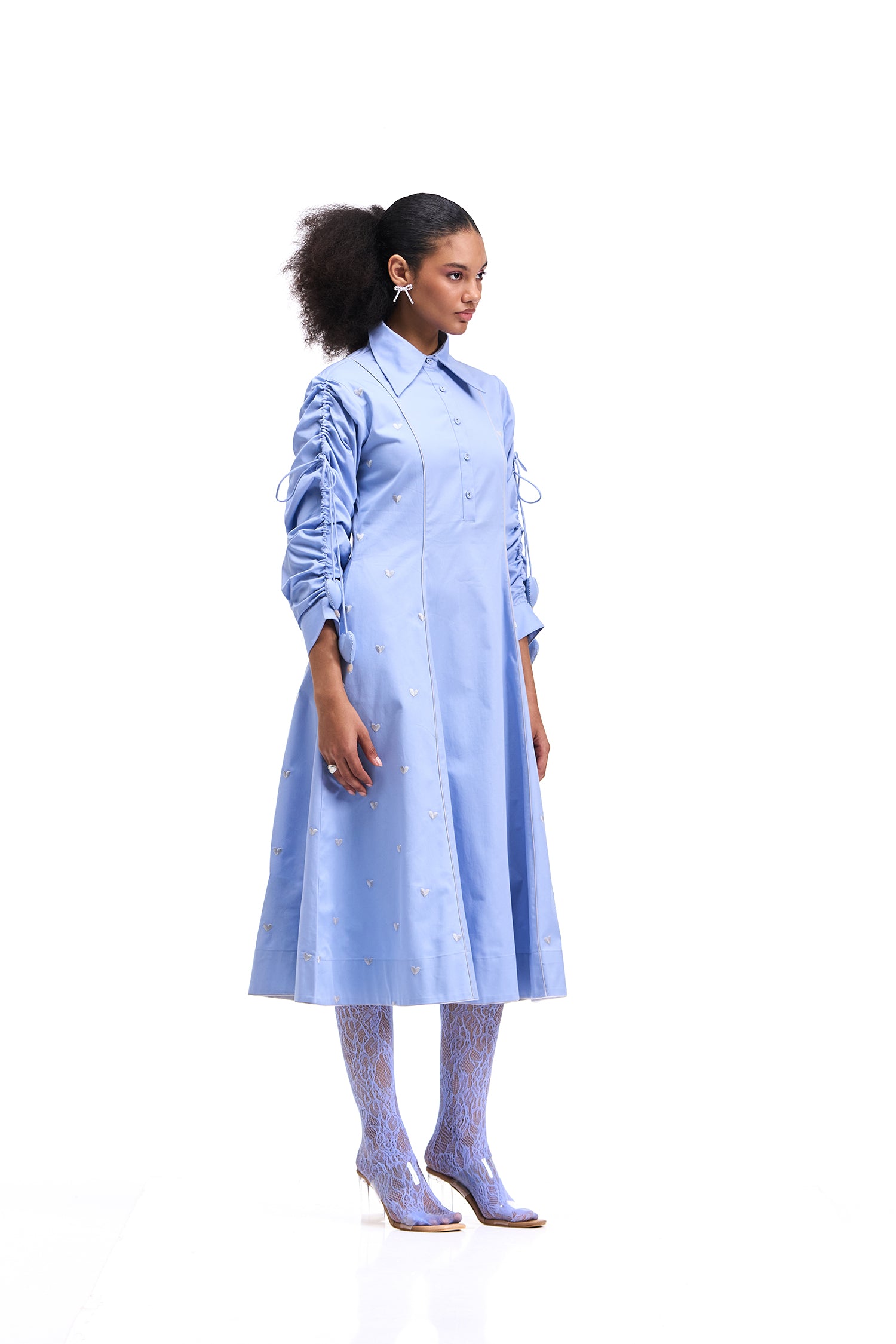 TWILLY DRESS MIDI PERIWINKLE