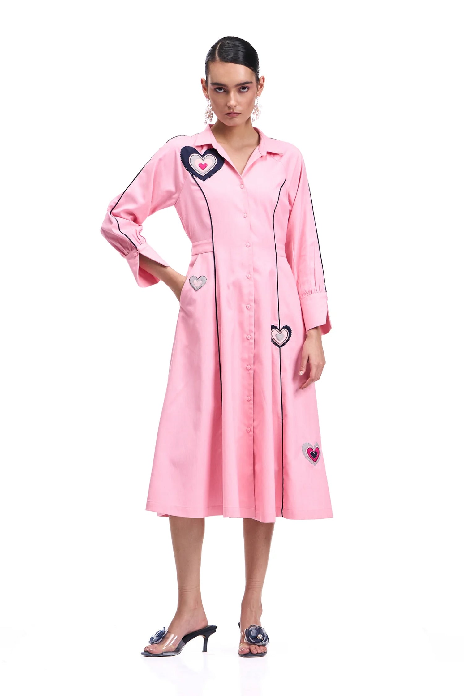 DANCINGHEARTS DRESS BUBBLEGUM PINK