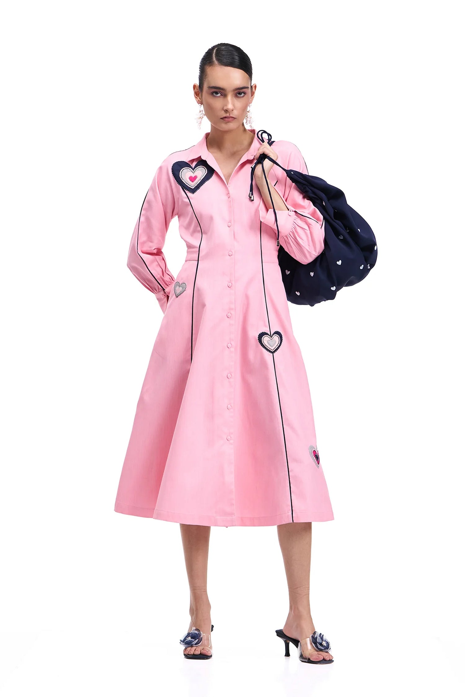 DANCINGHEARTS DRESS BUBBLEGUM PINK