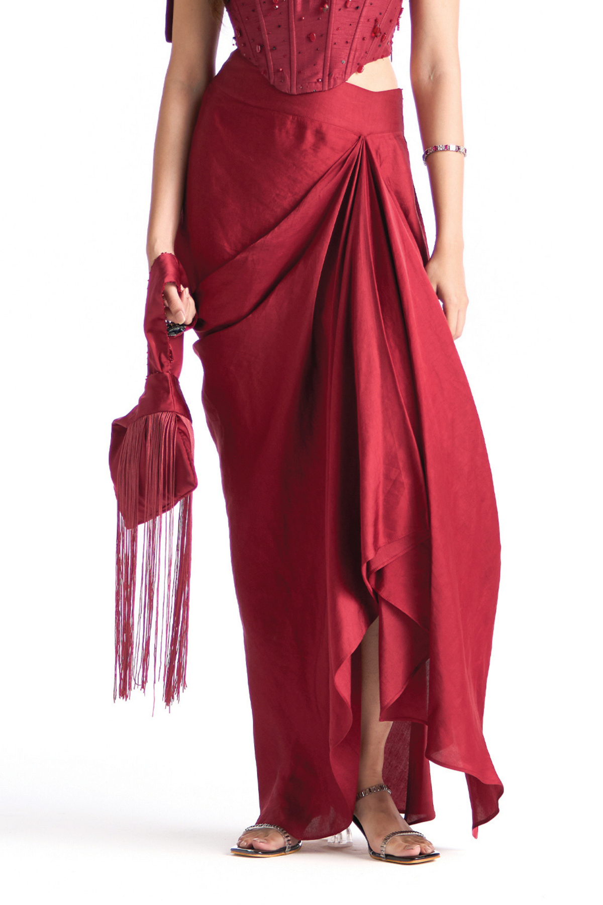 BLAIR SKIRT GARNET