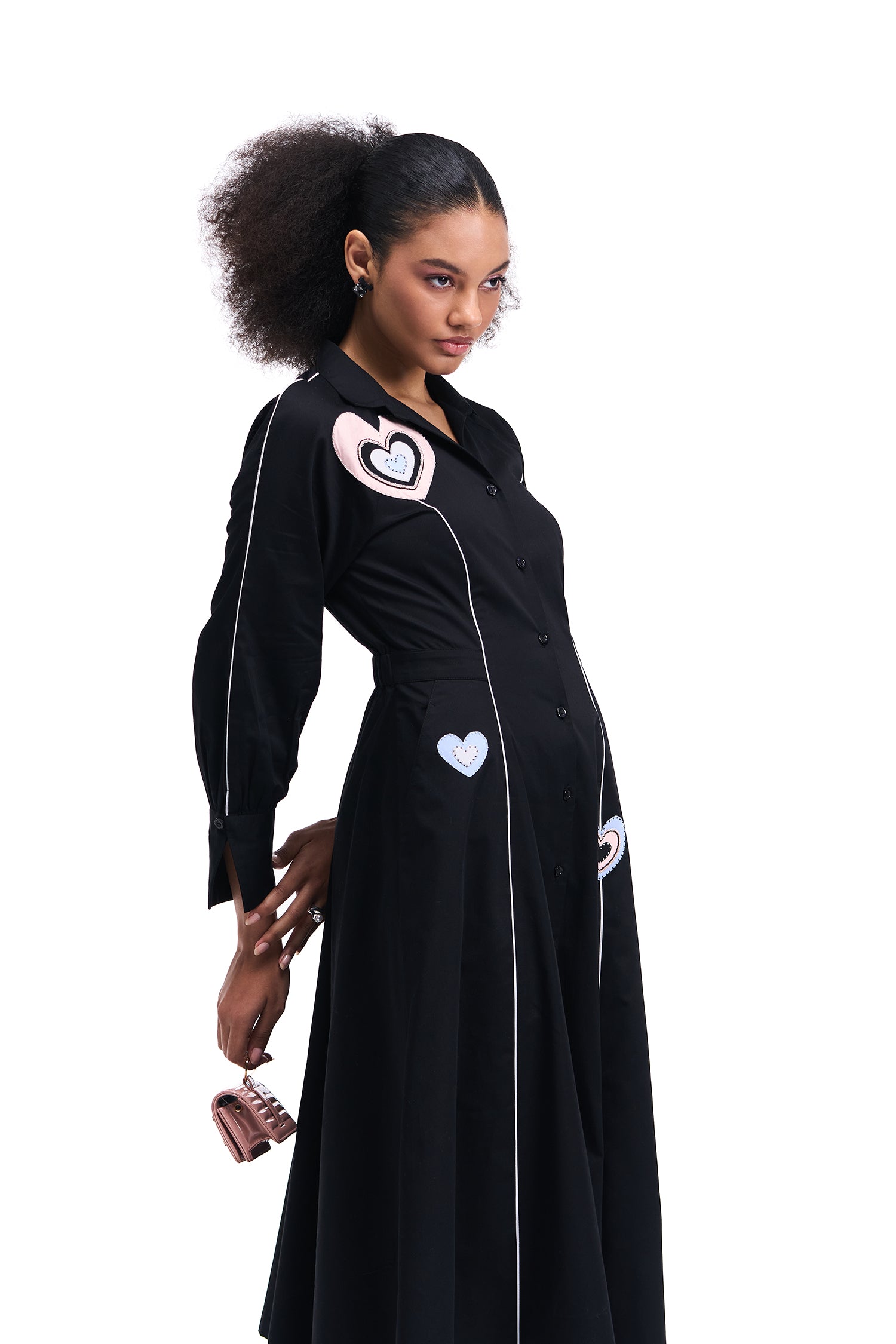 DANCINGHEARTS DRESS BLACK