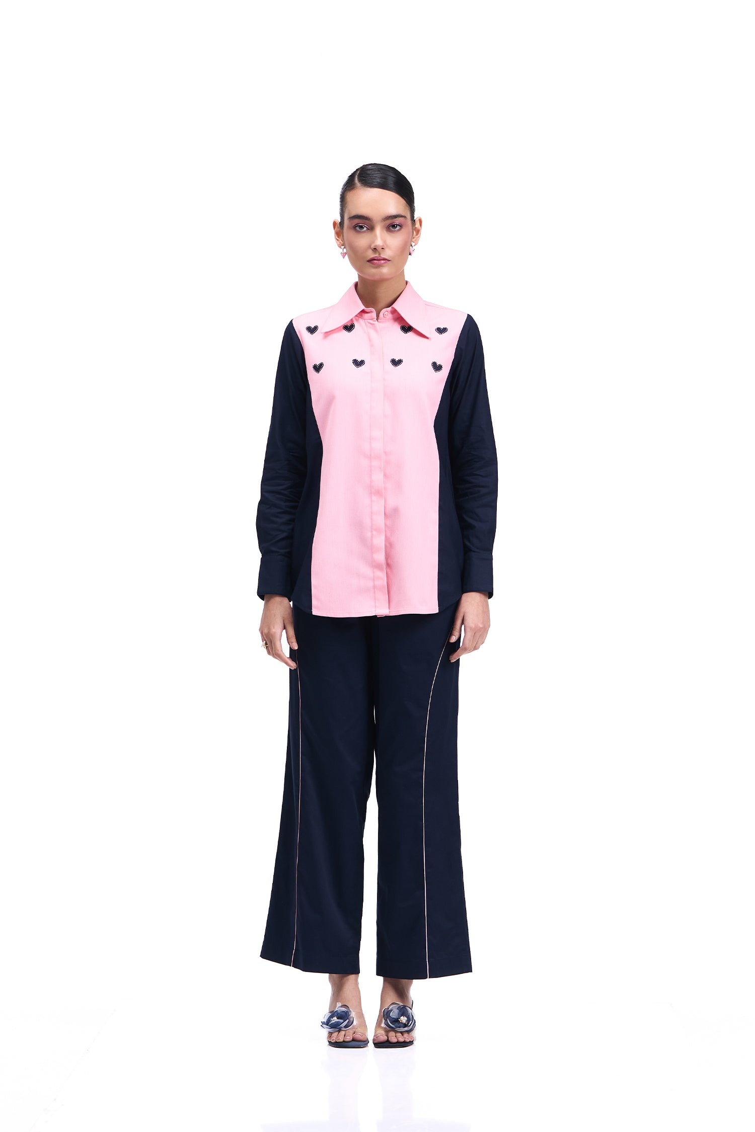 MUSE CO-ORD SET BUBBLEGUM PINK AND NAVY