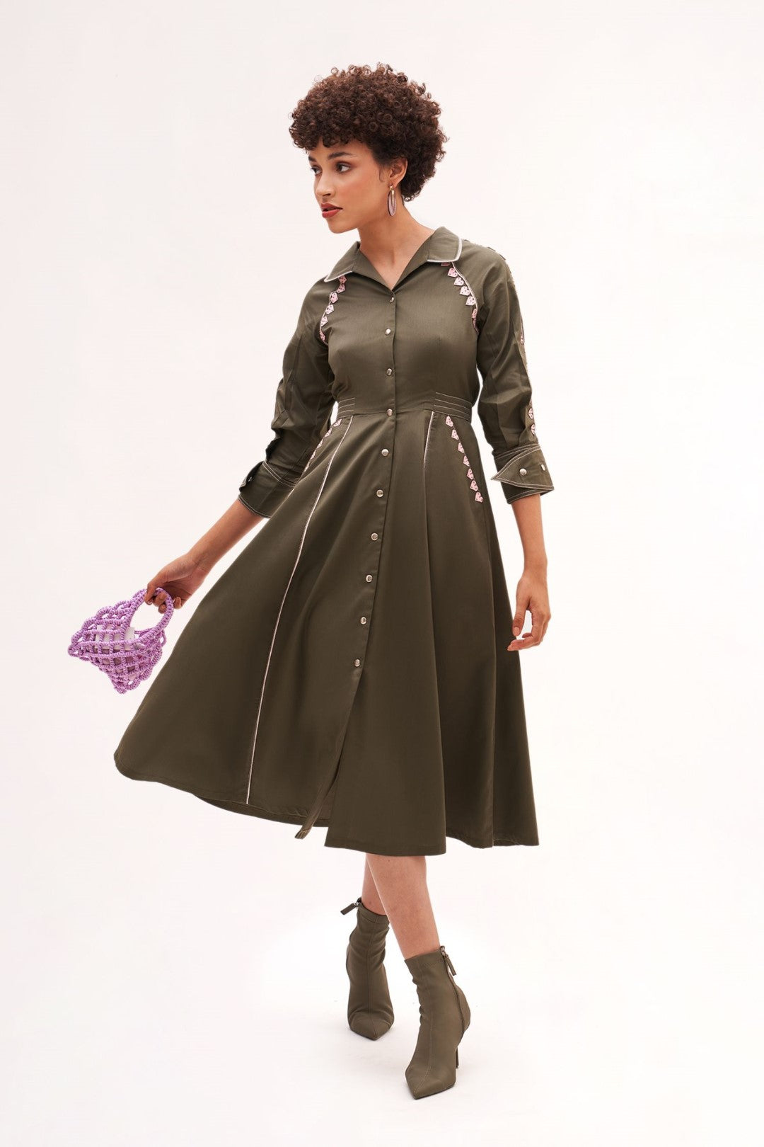 Beloved Dress Army Green