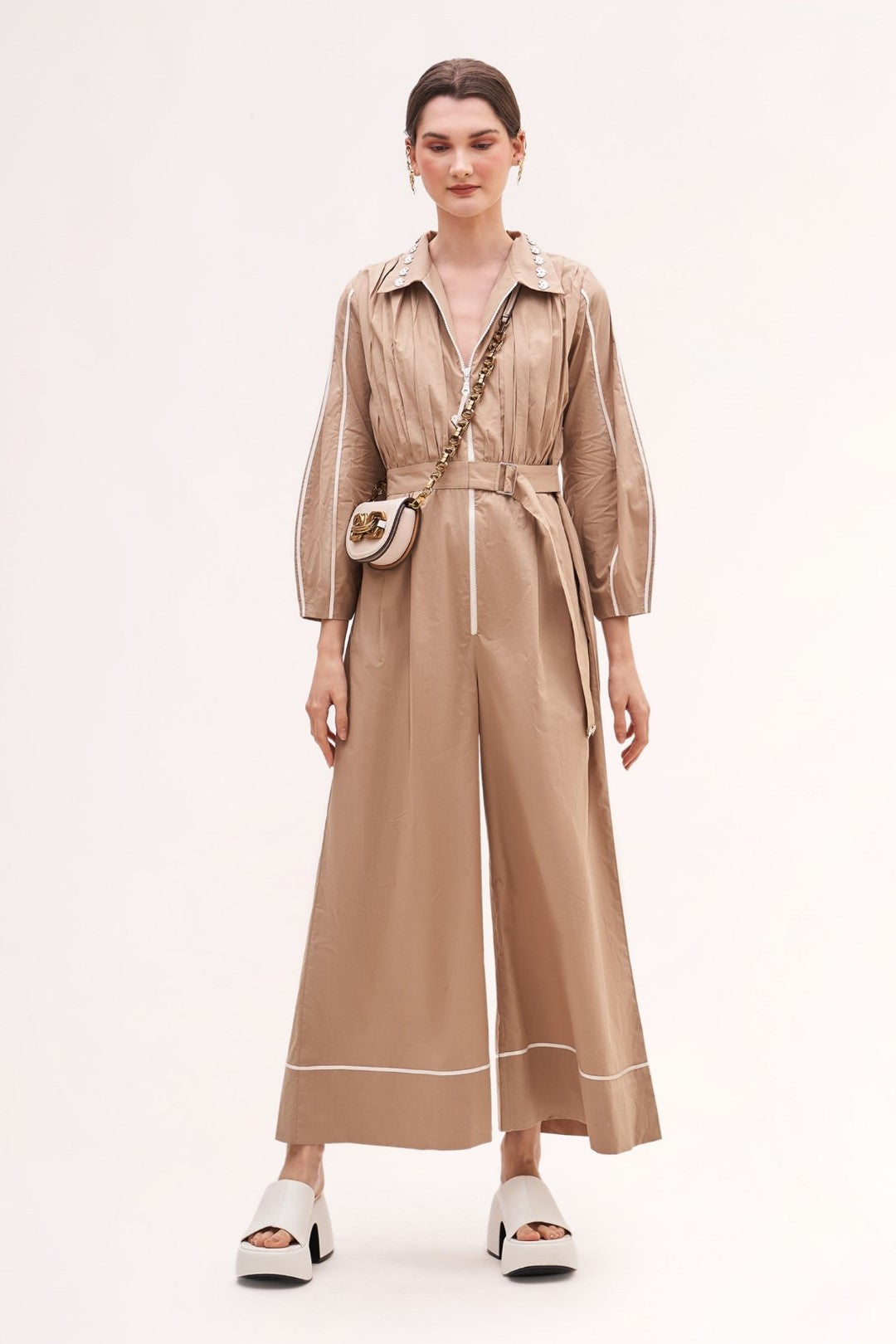 Cognac Jumpsuit Khakhi