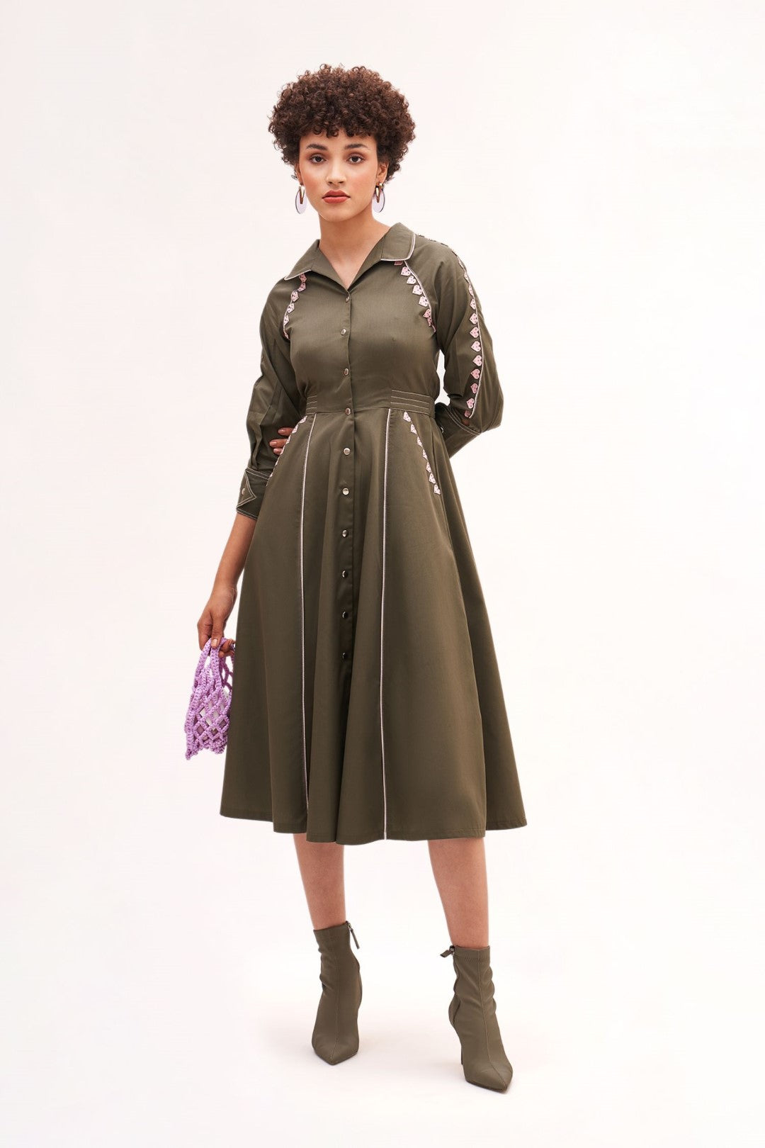 Beloved Dress Army Green