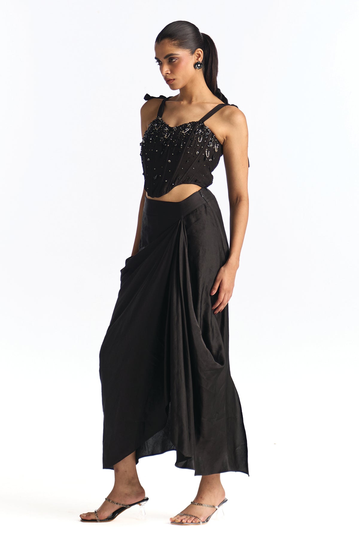BLAIR CORSET WITH SKIRT BLACK