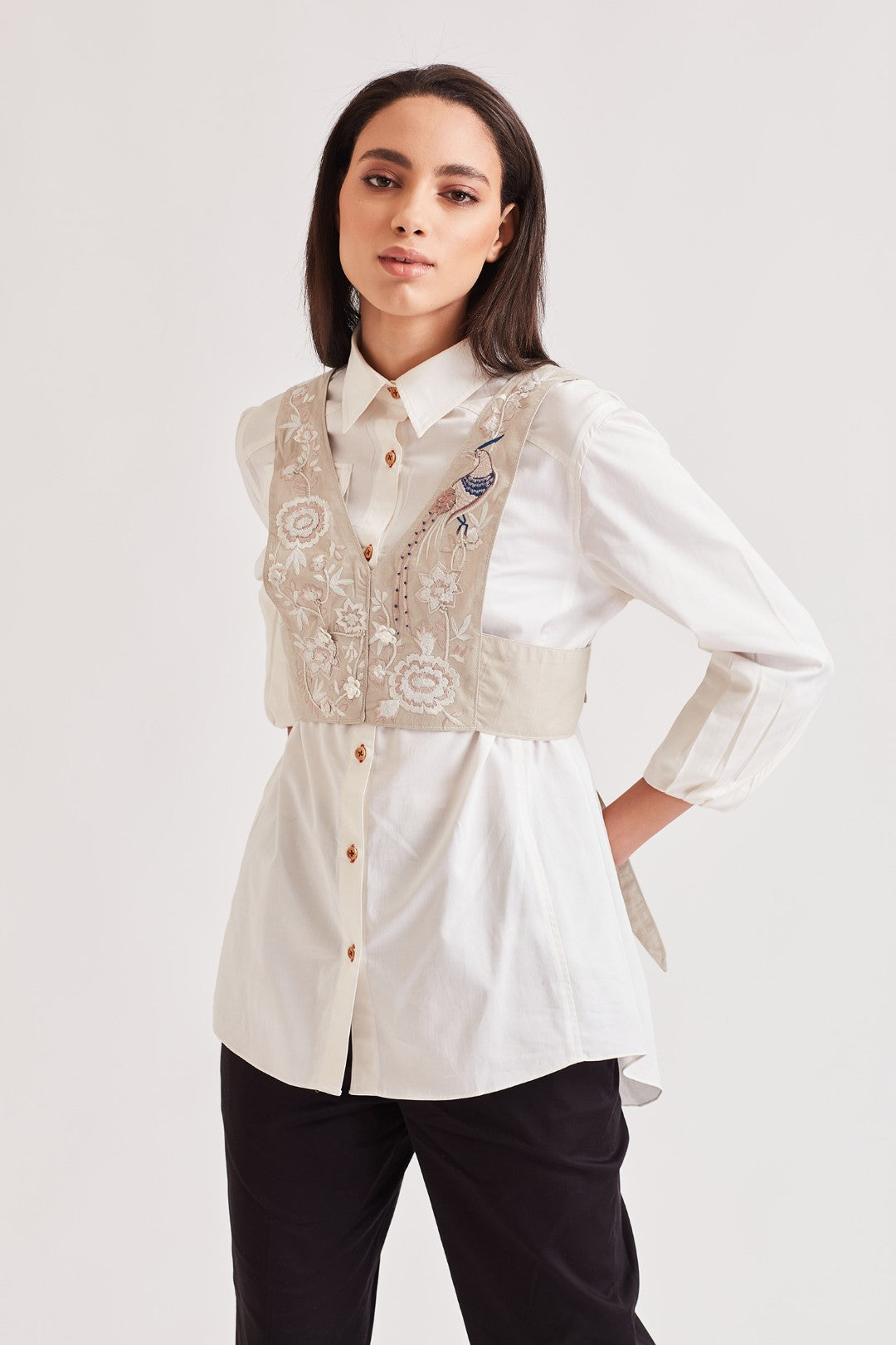 Marlot Shirt With Waist Jacket