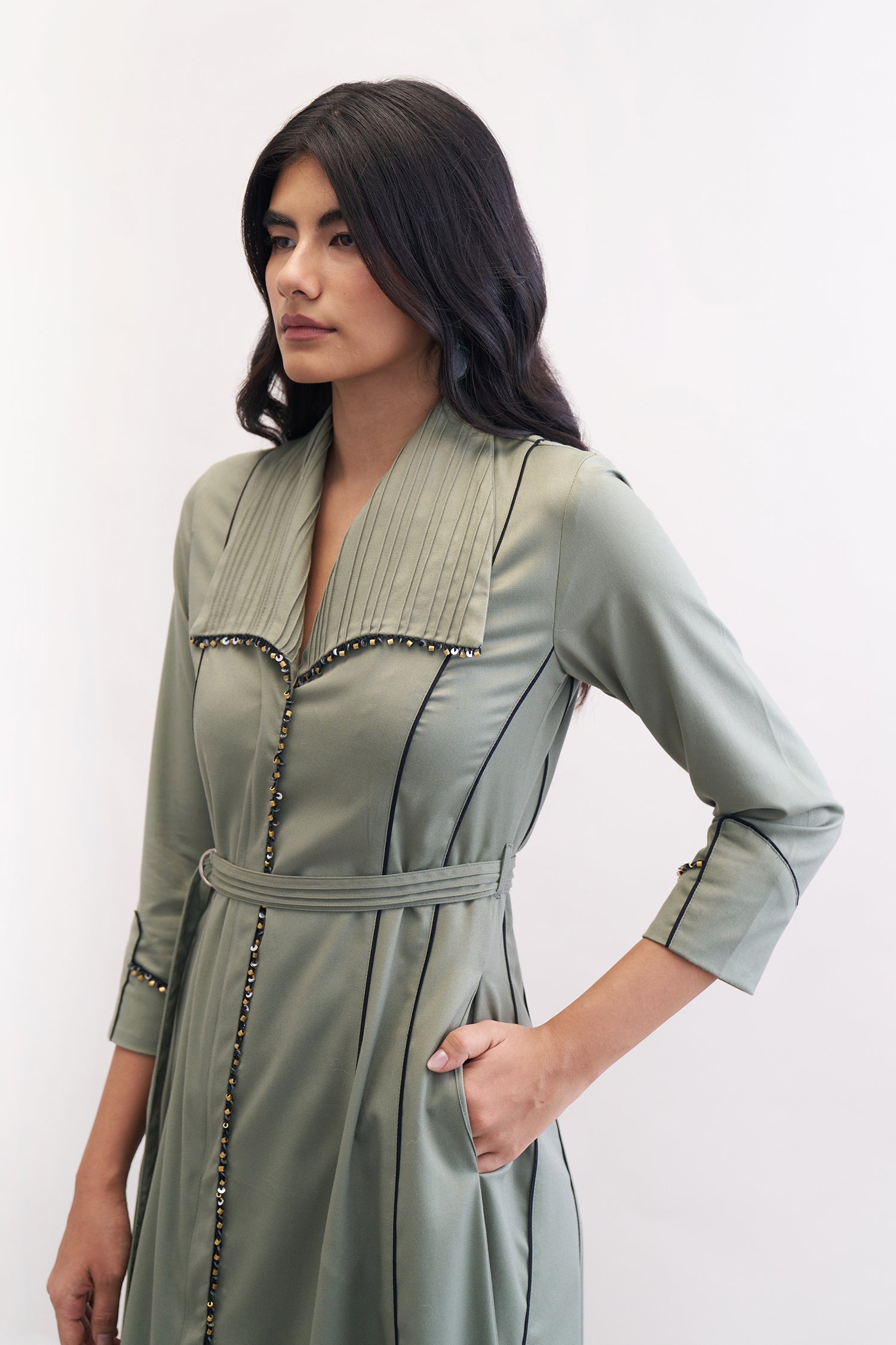 GLIMMER TRENCH OLIVE