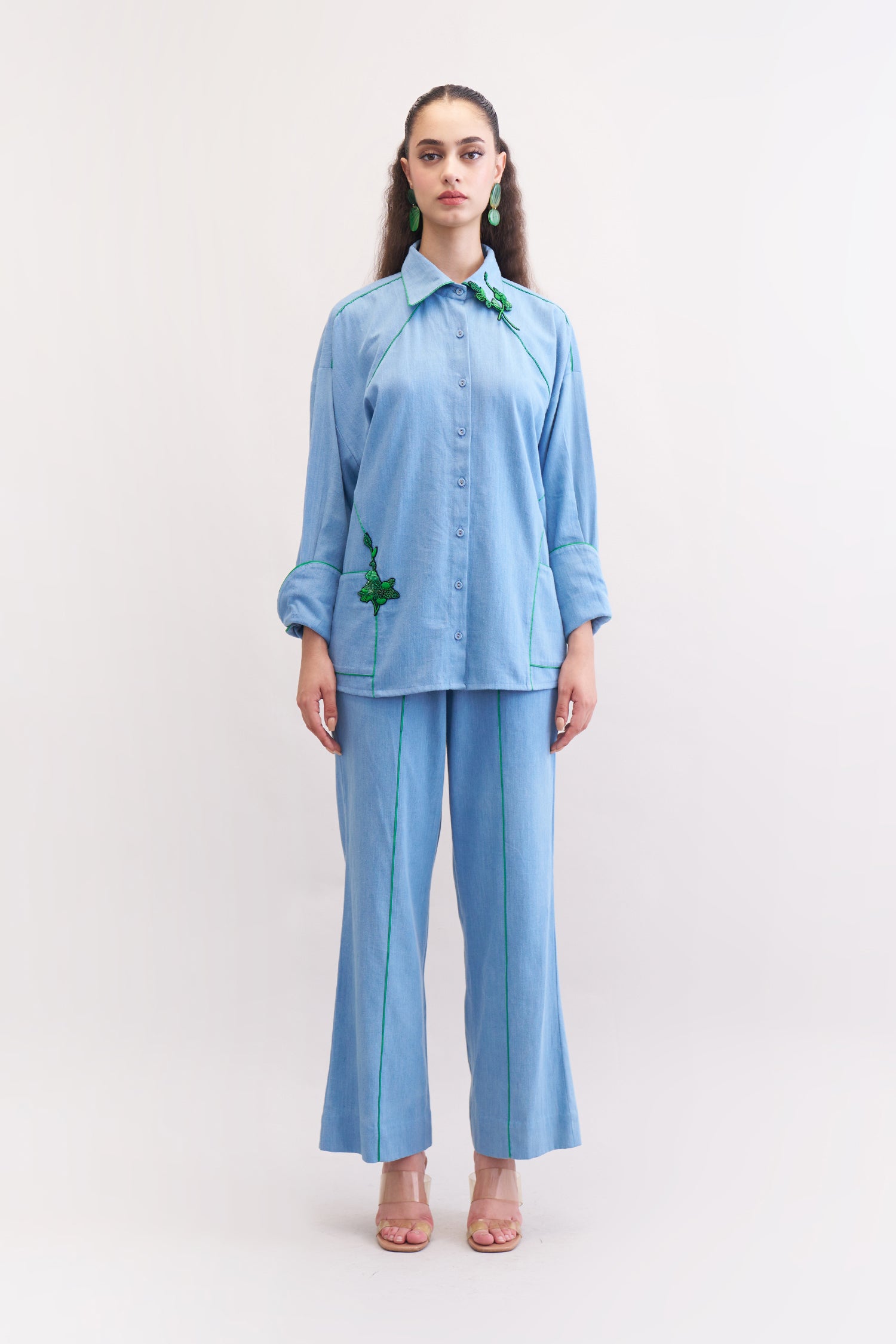 SKYWAY SHIRT & TROUSERS DENIM BLUE
