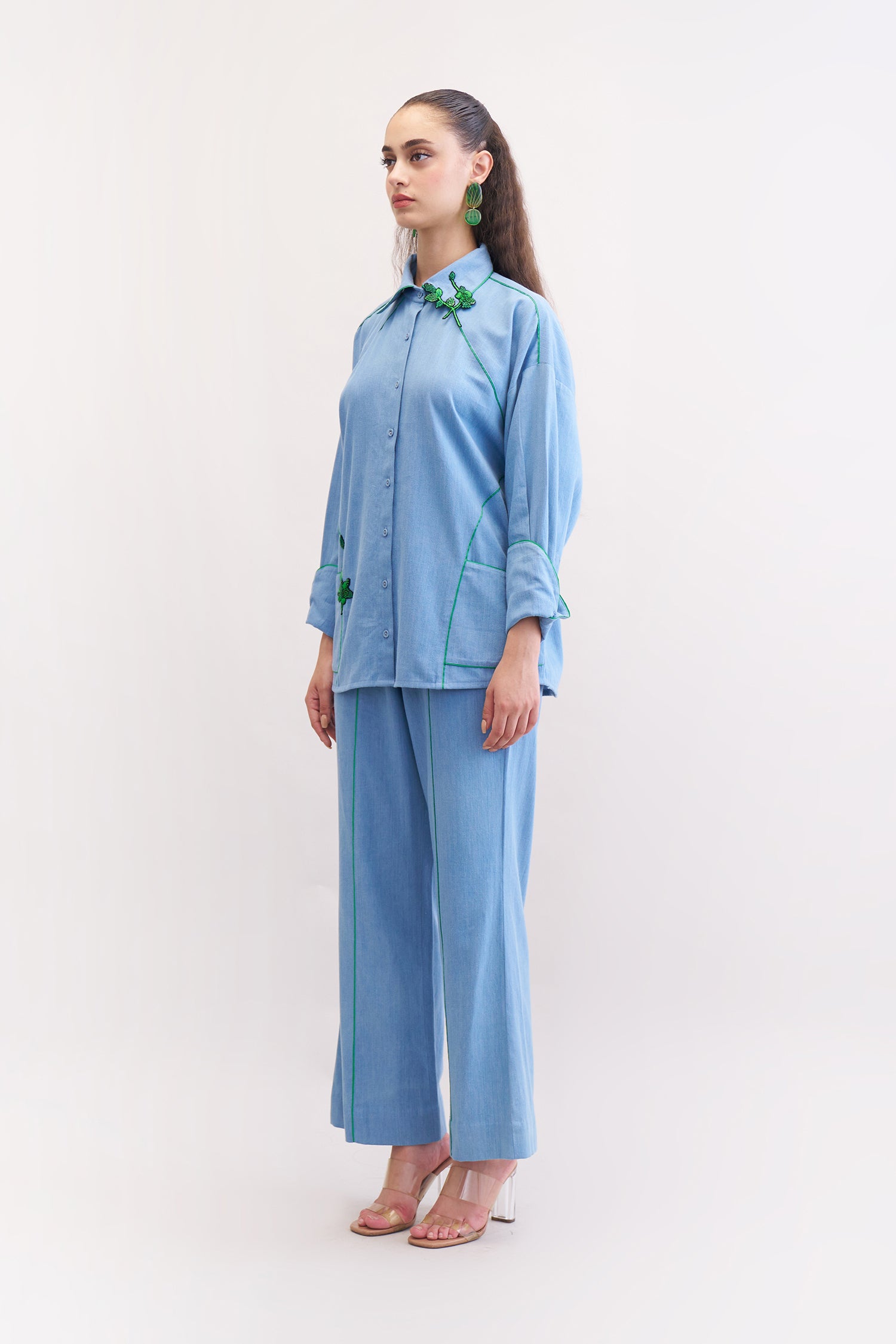 SKYWAY SHIRT & TROUSERS DENIM BLUE