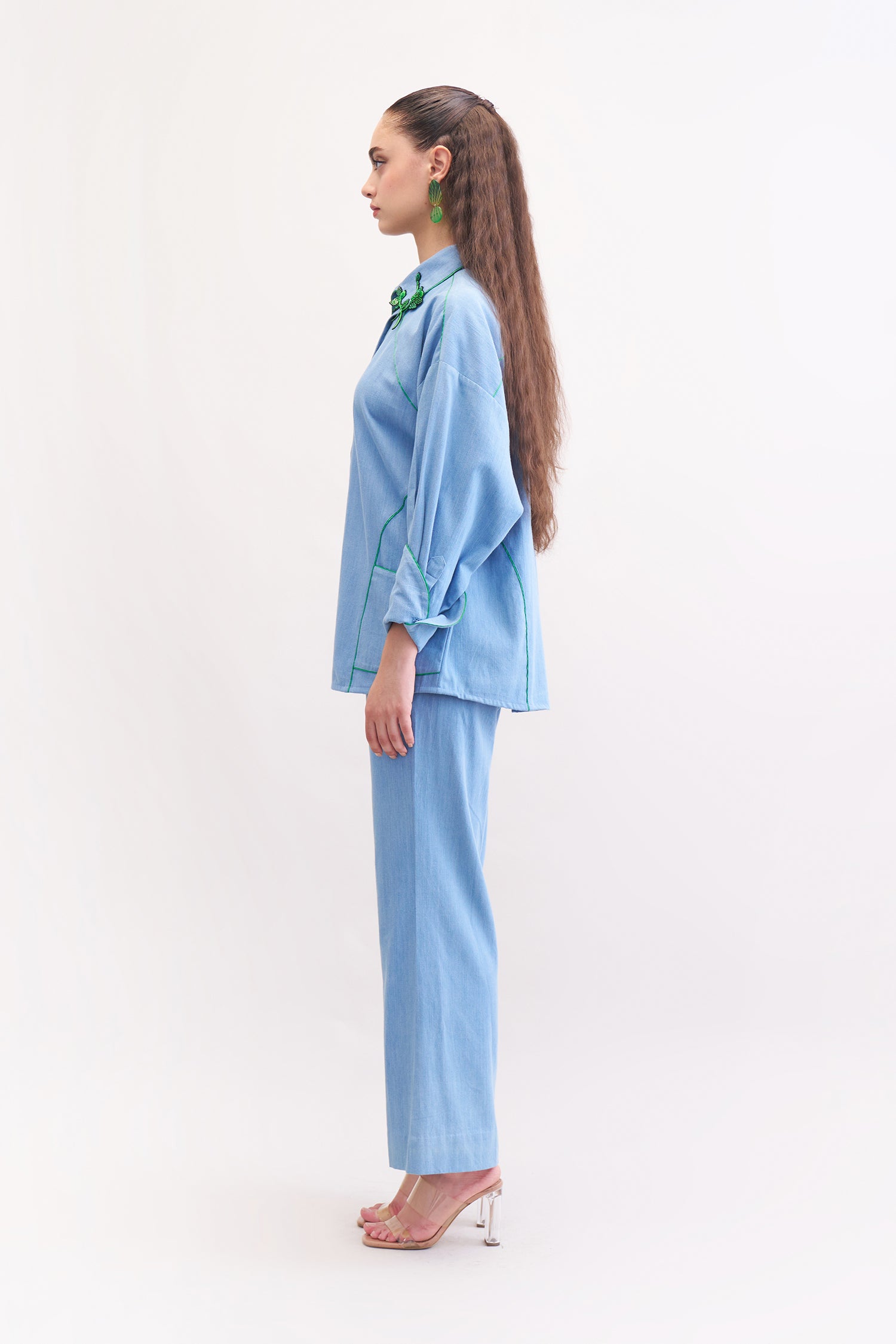 SKYWAY SHIRT & TROUSERS DENIM BLUE