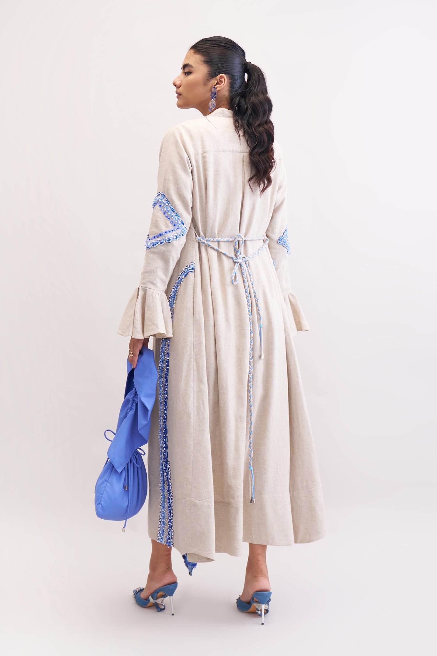 BOULEVARD CAPE SET WITH MIDI DRESS