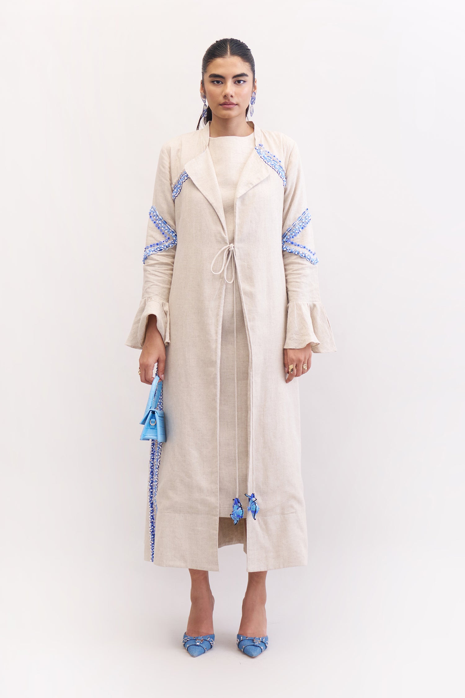BOULEVARD CAPE SET WITH MIDI DRESS