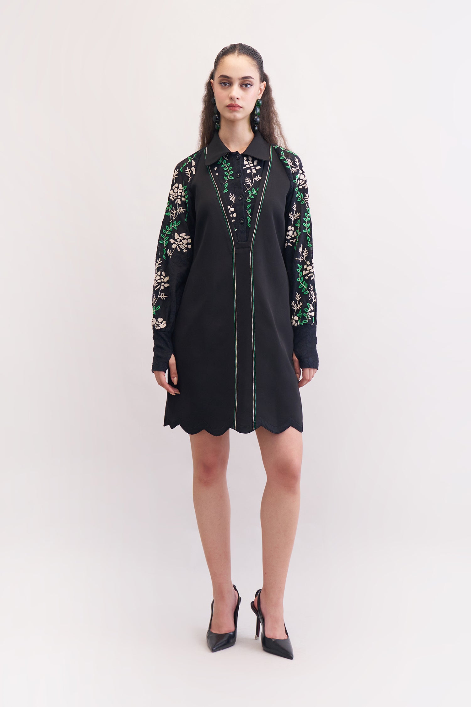 CONFETTI DRESS BLACK