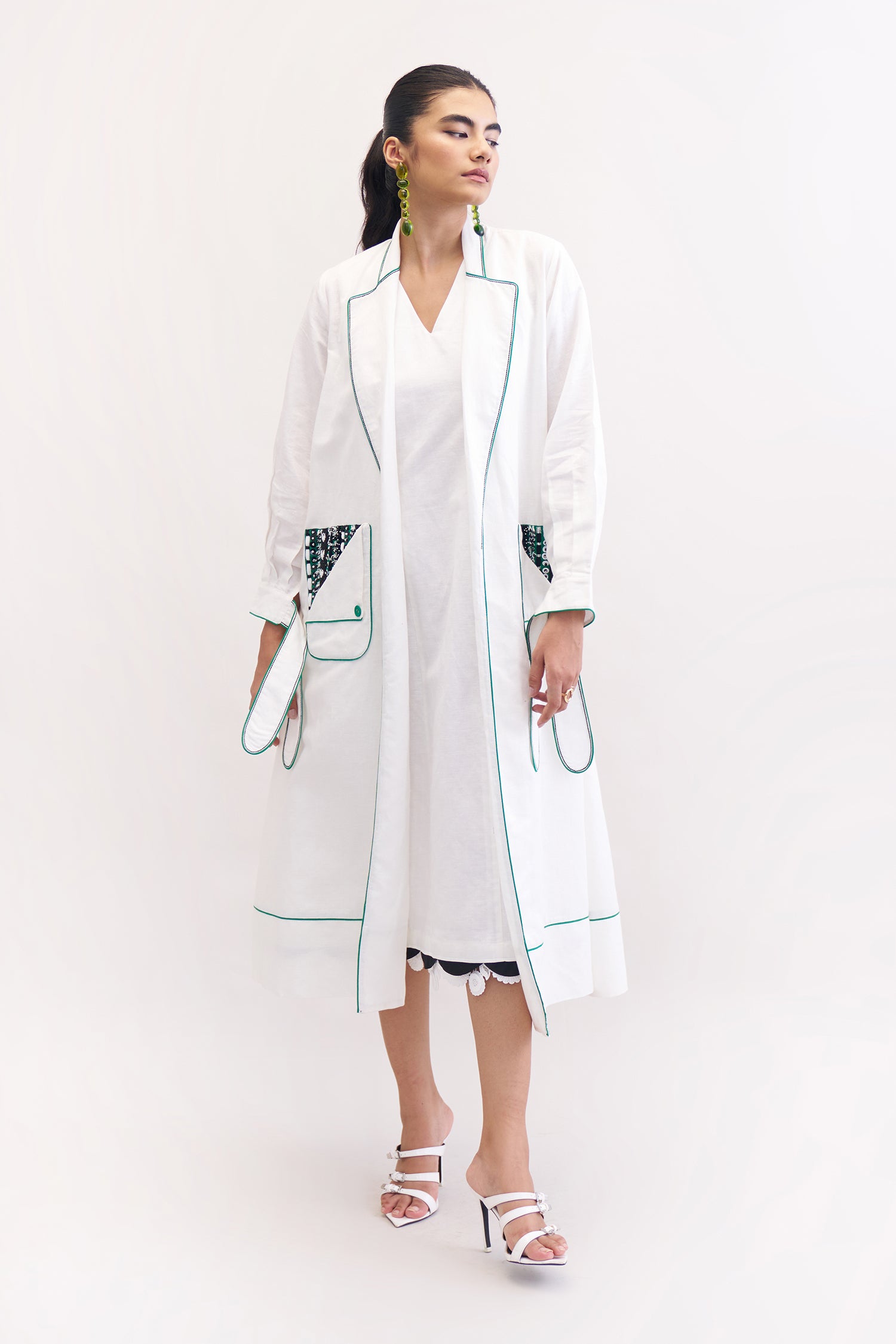 ESCAPE DRESS WITH JACKET WHITE