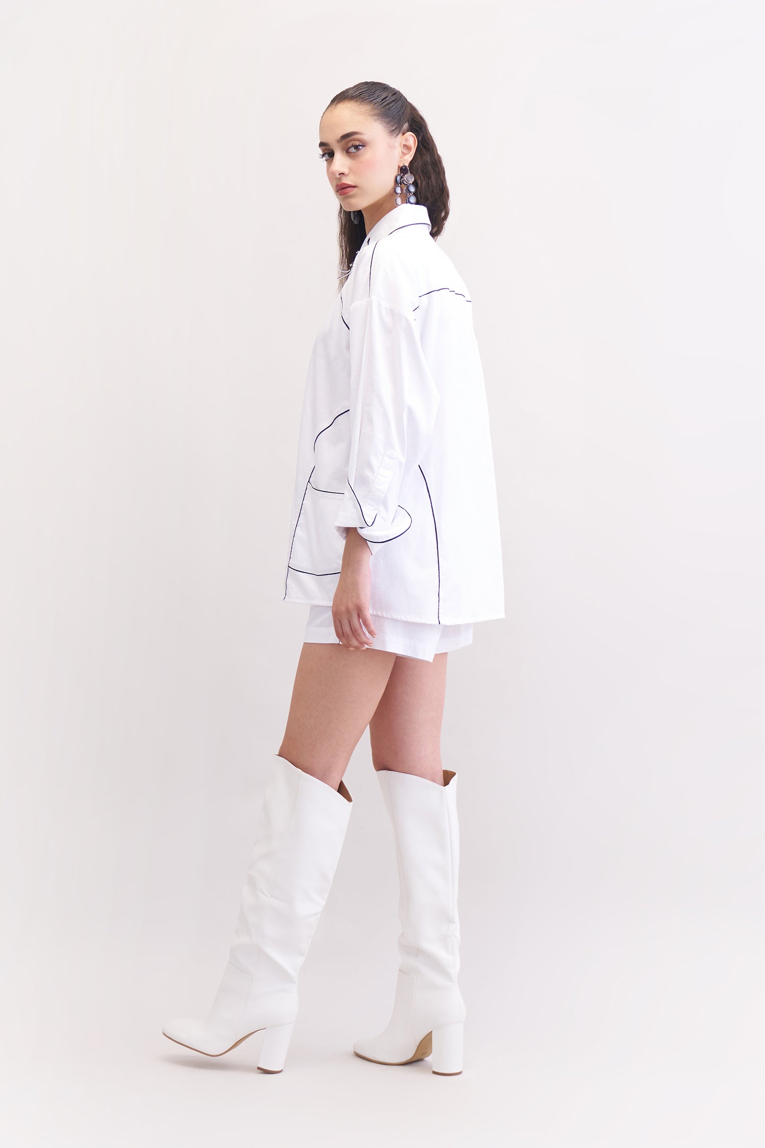 SUNDANCE SHIRT & SHORTS SET WHITE