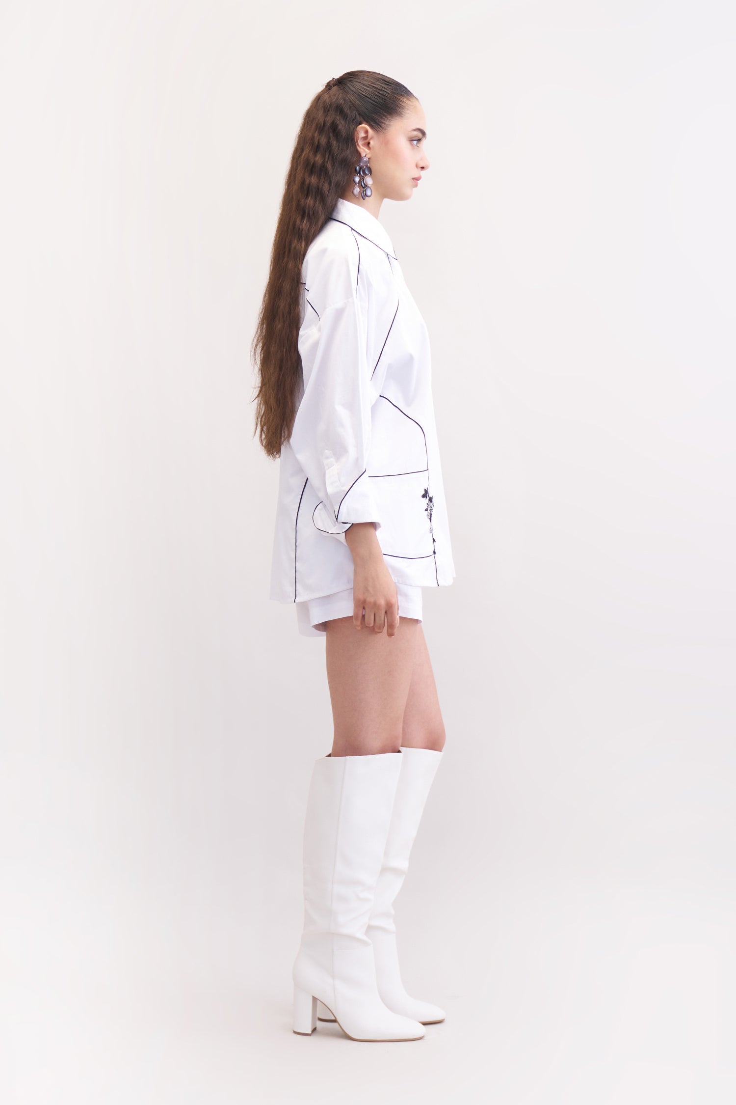 SUNDANCE SHIRT & SHORTS SET WHITE