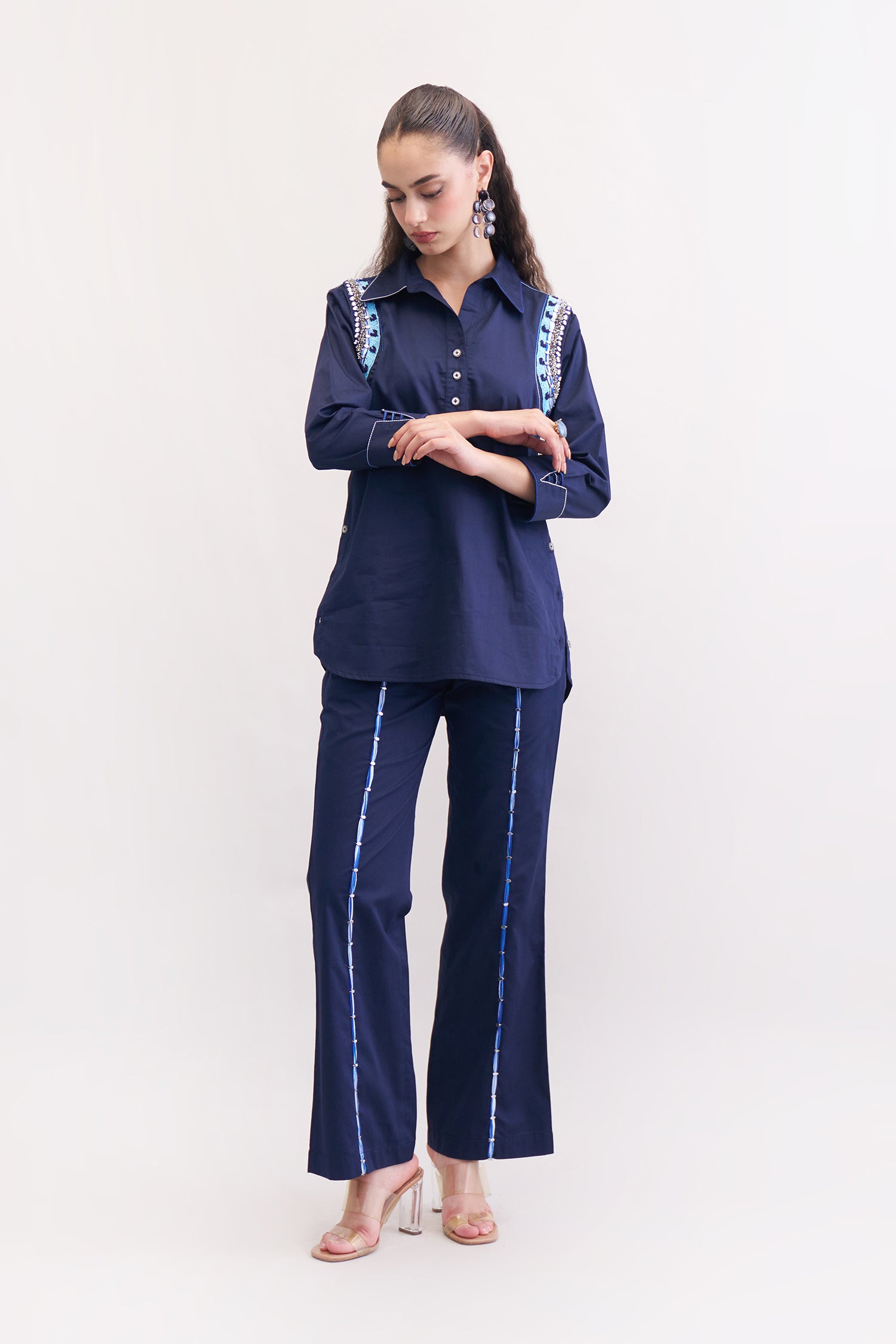 JOLIE SHIRT & TROUSERS NAVY