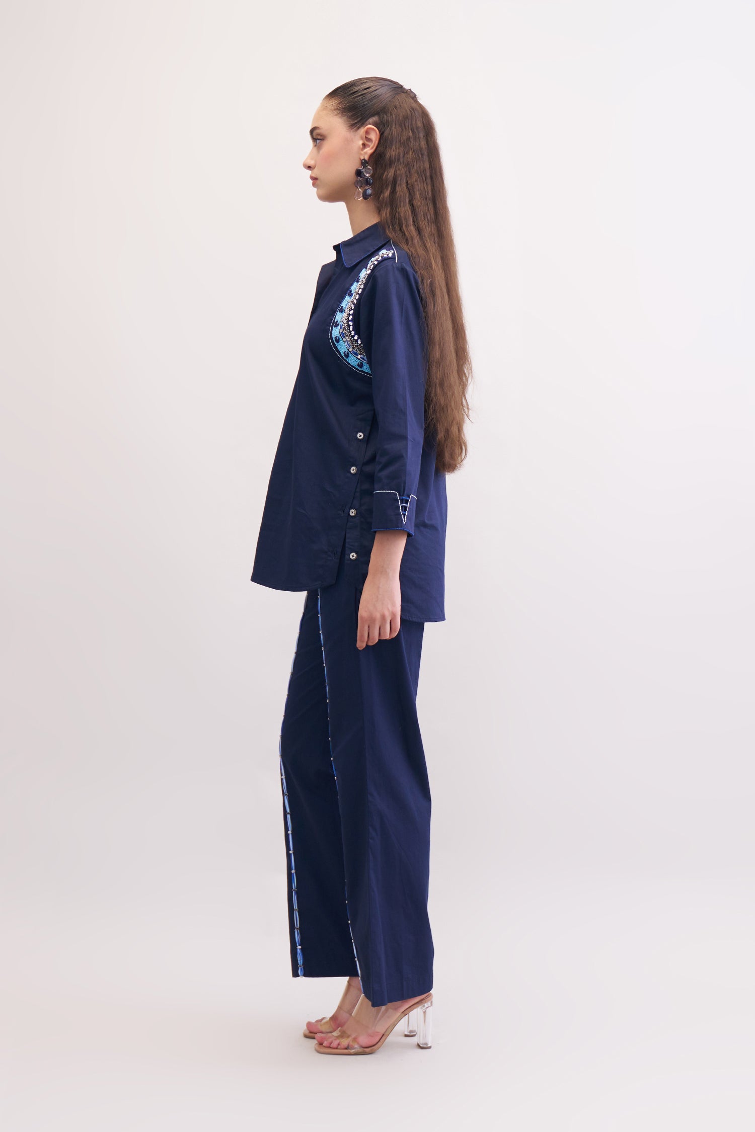 JOLIE SHIRT & TROUSERS NAVY
