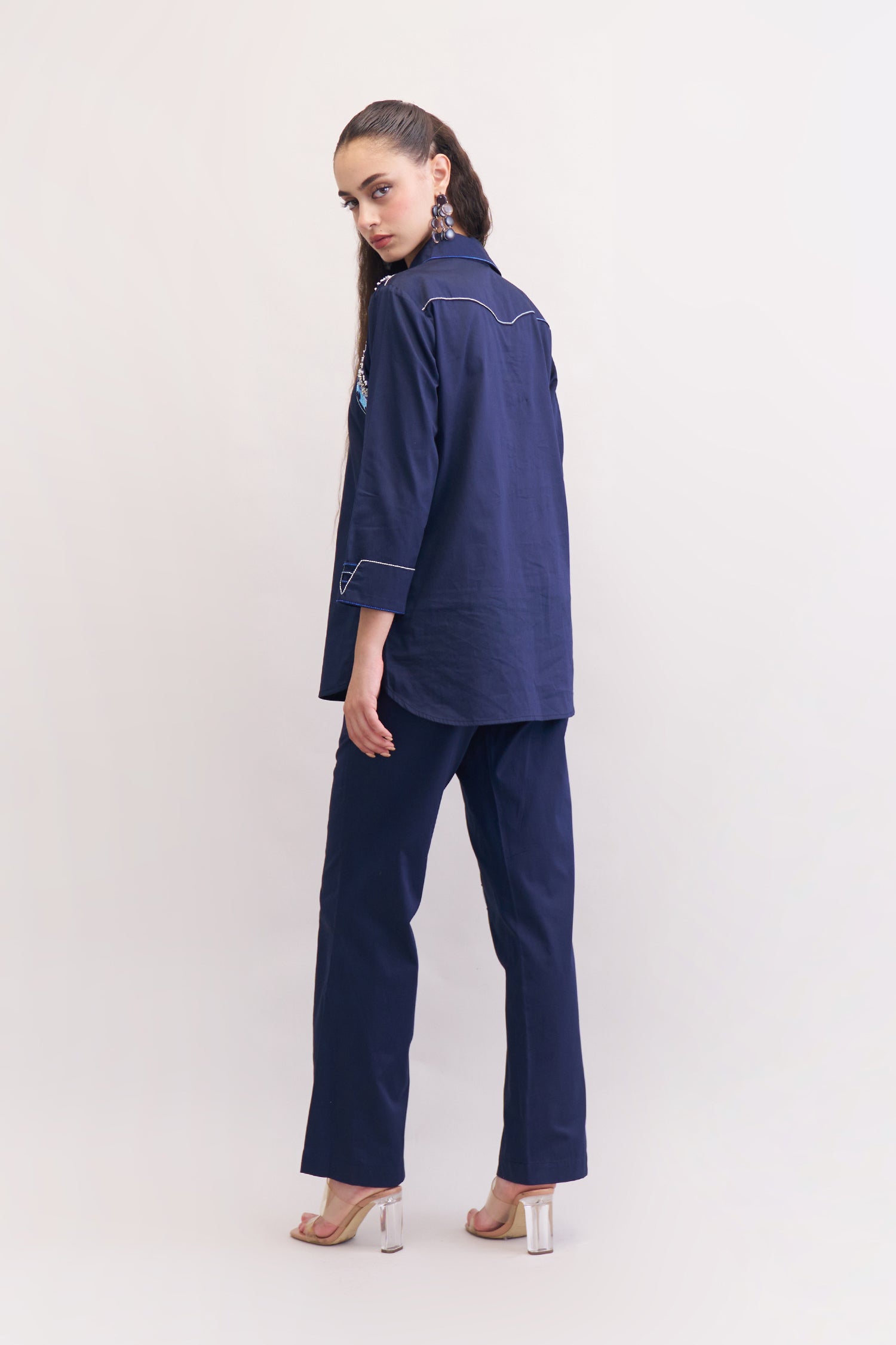 JOLIE SHIRT & TROUSERS NAVY