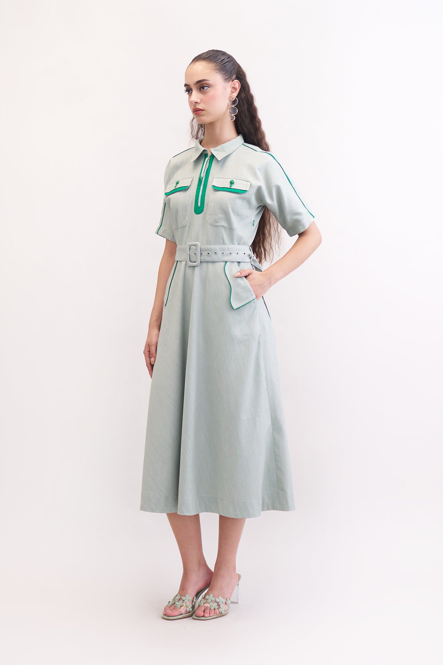 SELORA DRESS LIGHT GREEN