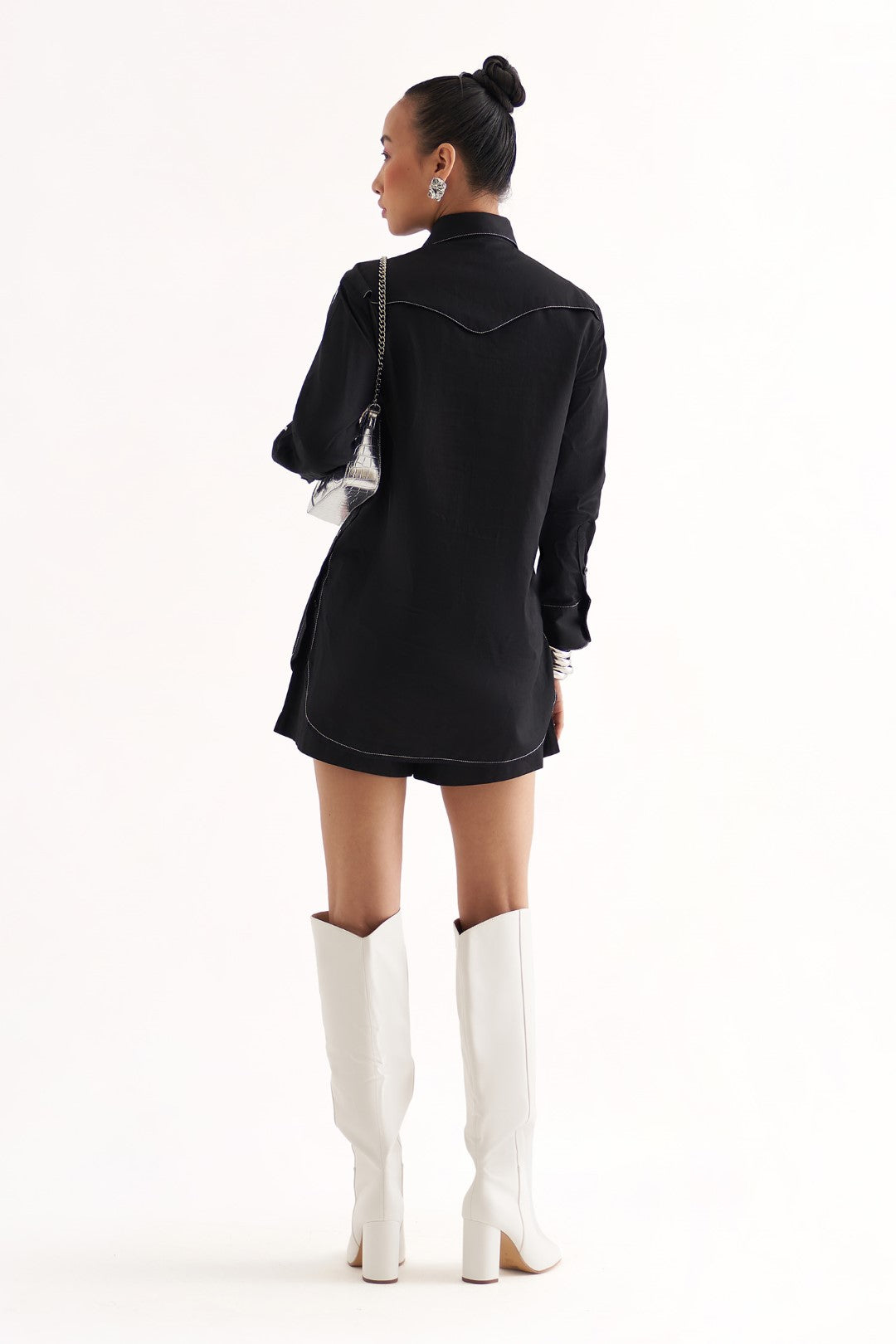 YANG SHIRT WITH SHORTS BLACK