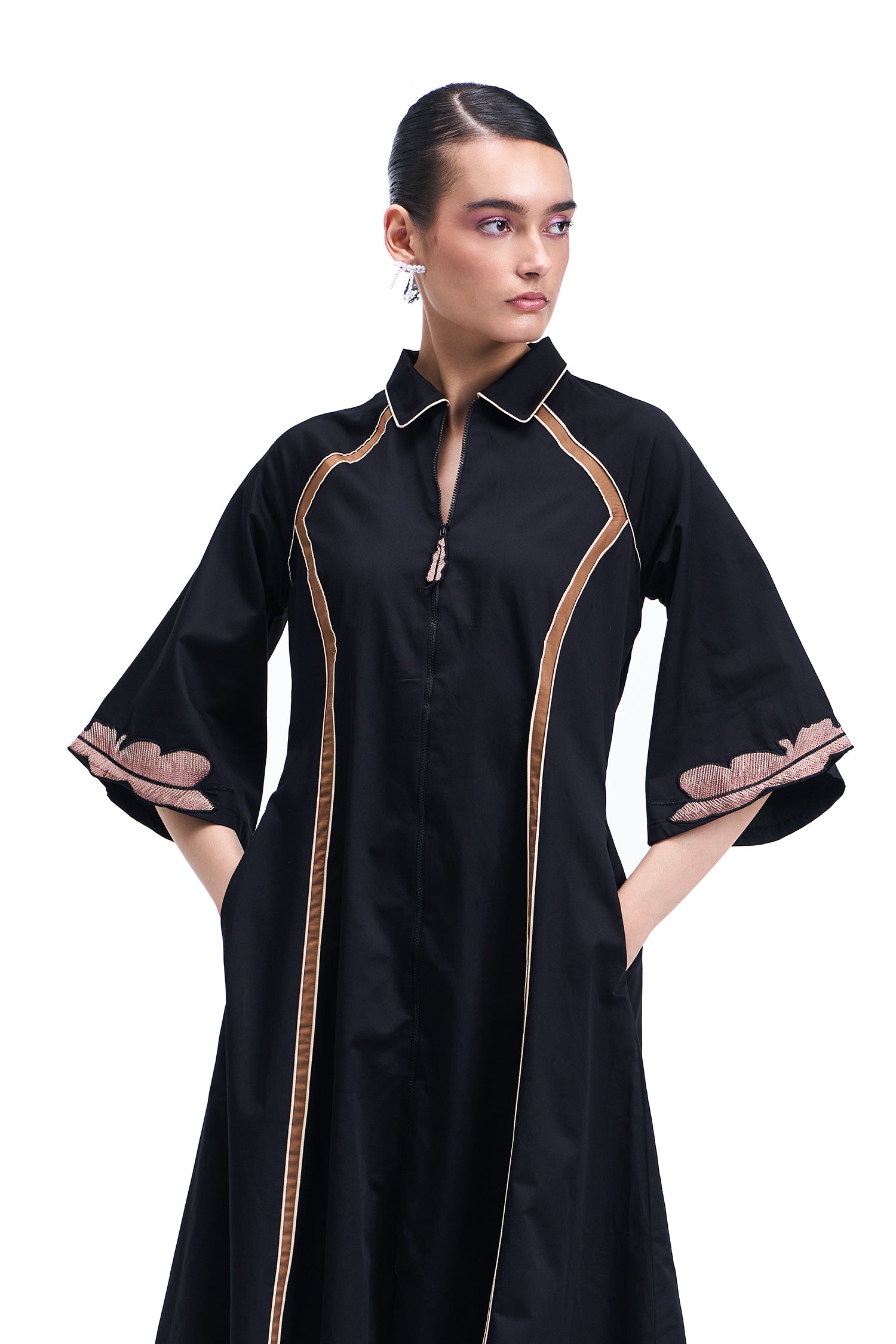 PARADISE DRESS MIDI BLACK