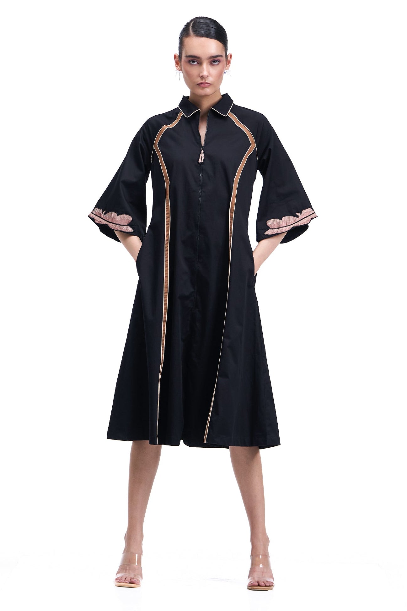 PARADISE DRESS MIDI BLACK