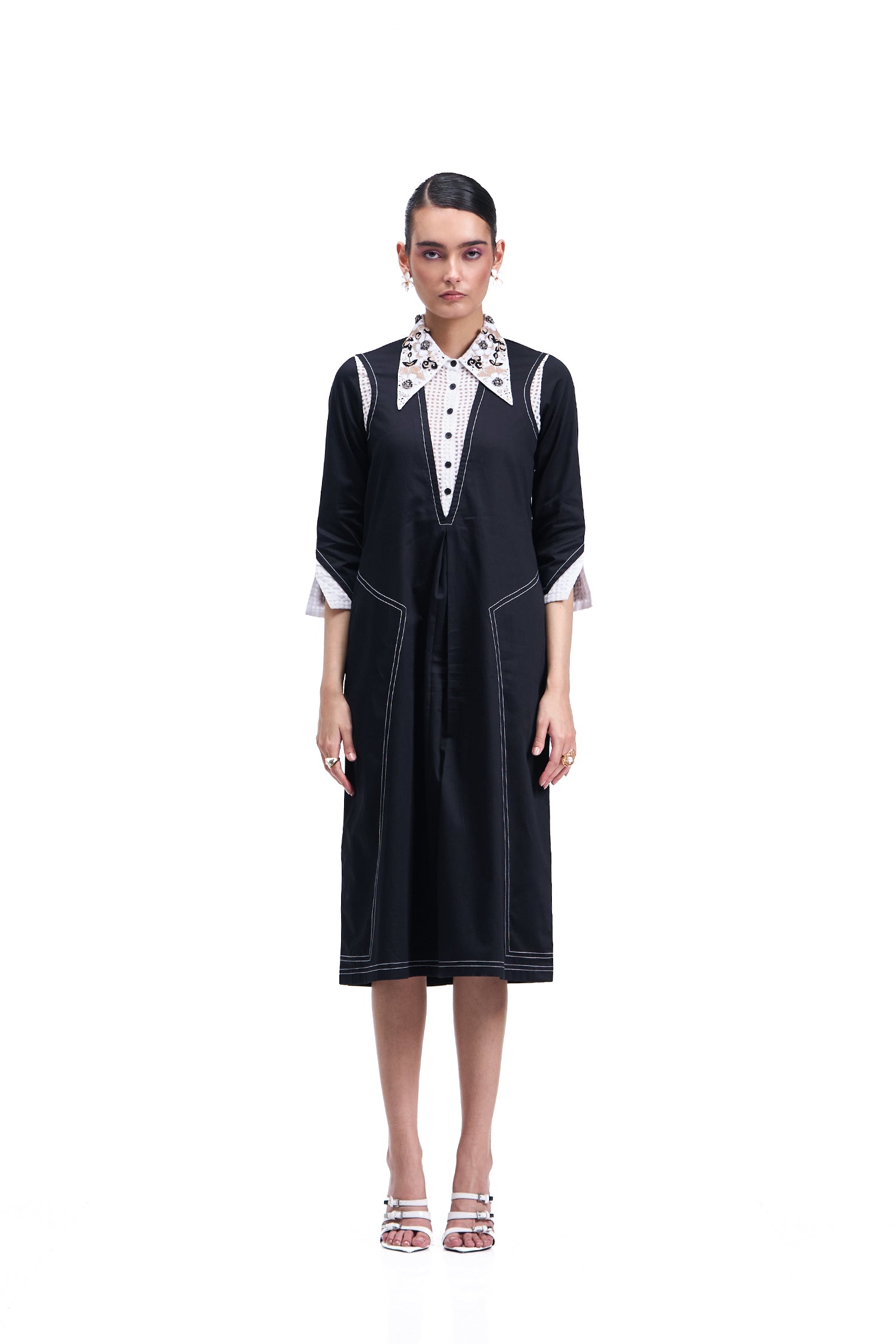 COLADA MIDI DRESS BLACK