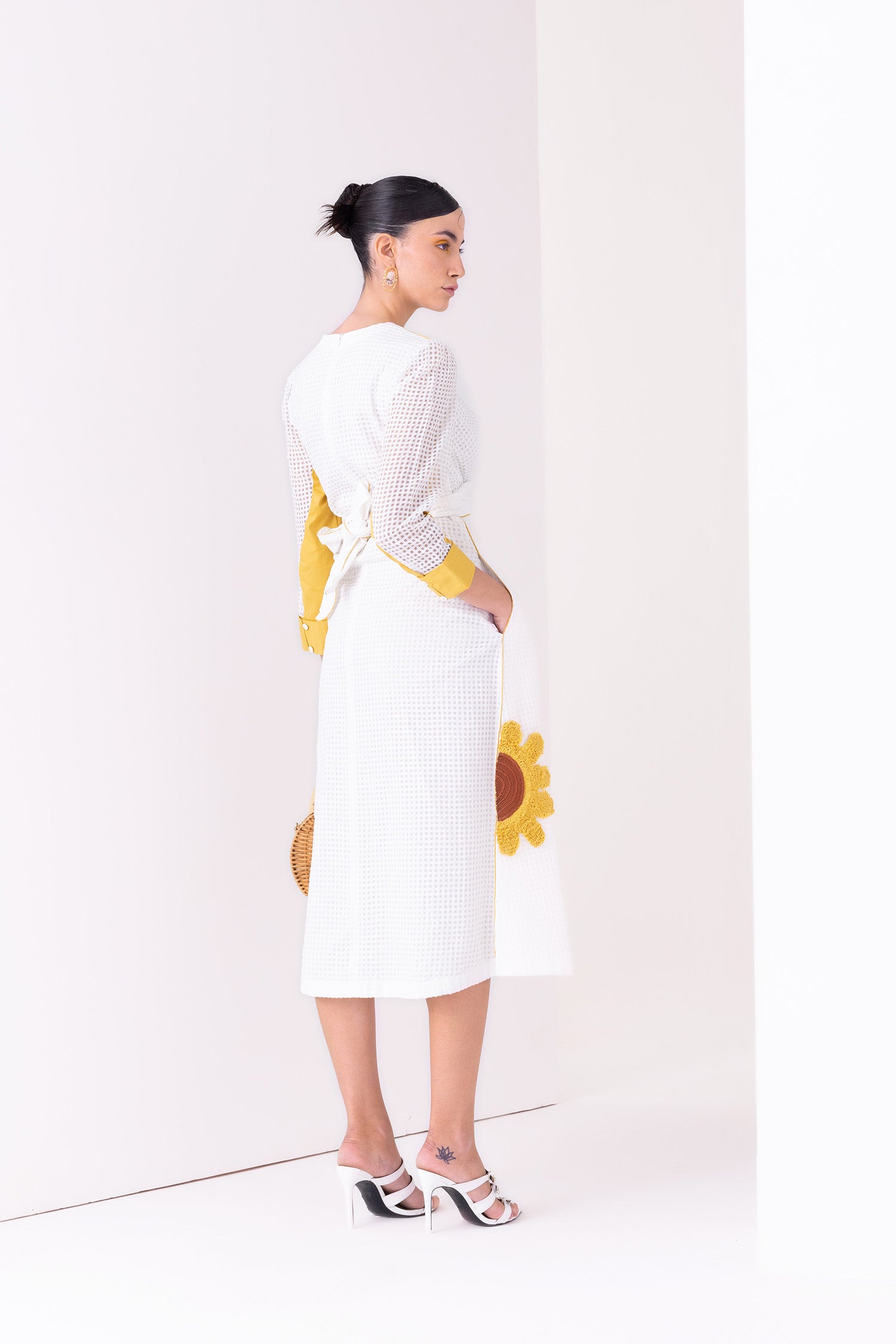 DAISY DRESS MIDI WHITE