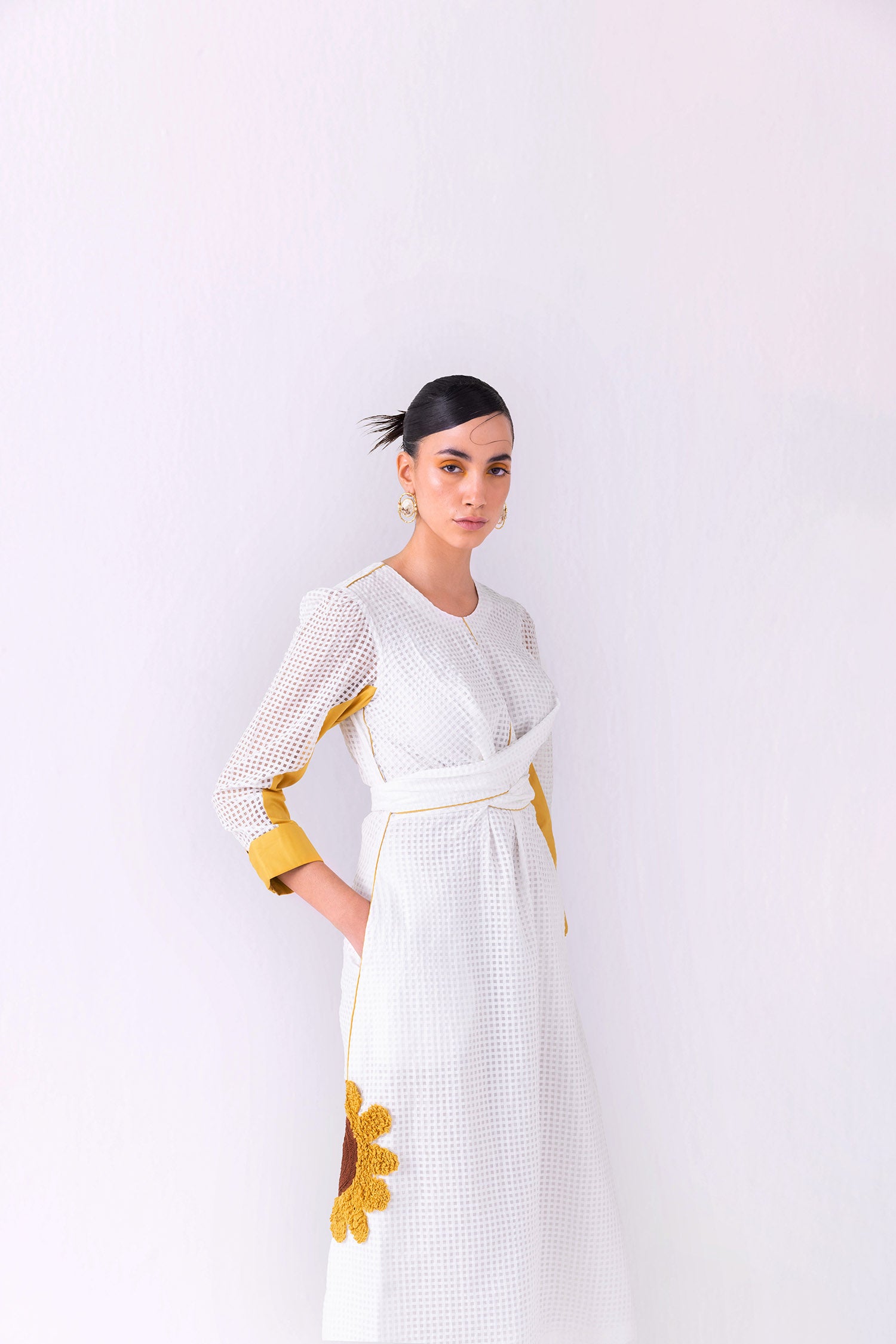 DAISY DRESS MIDI WHITE