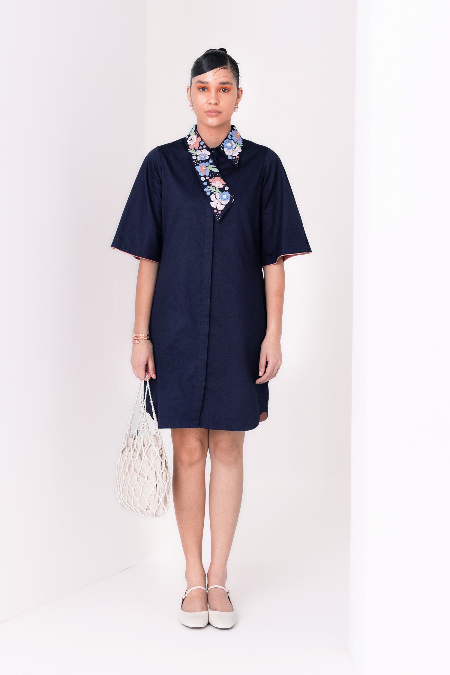 MOONFLOWER DRESS NAVY