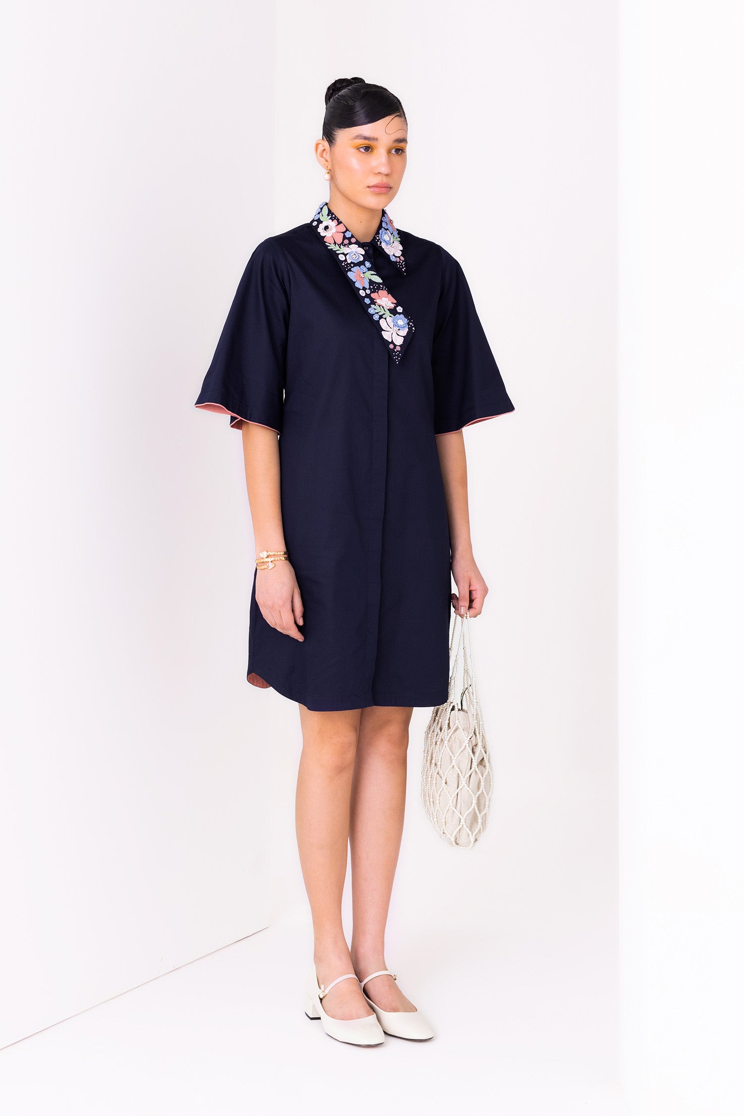MOONFLOWER DRESS NAVY