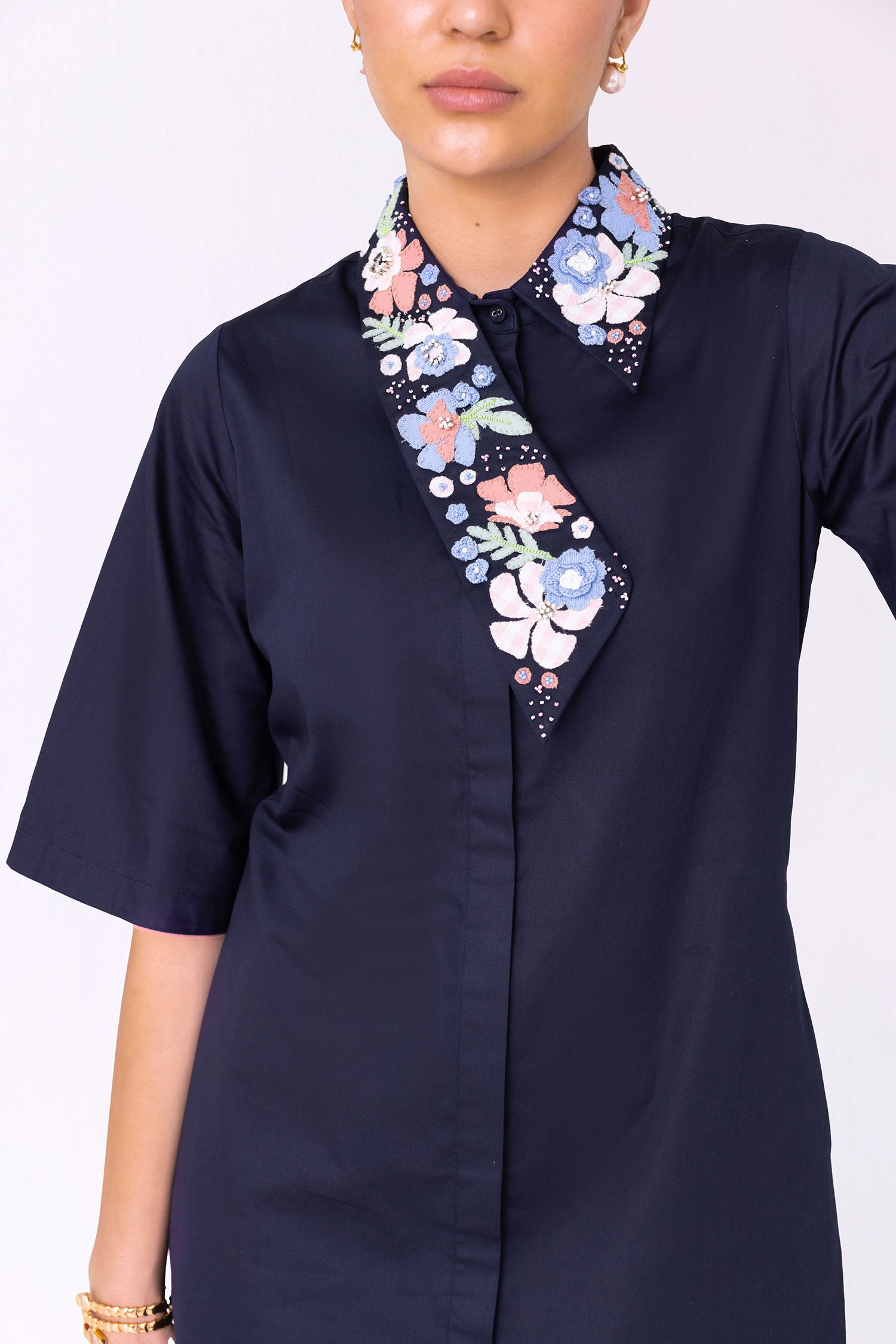 MOONFLOWER DRESS NAVY