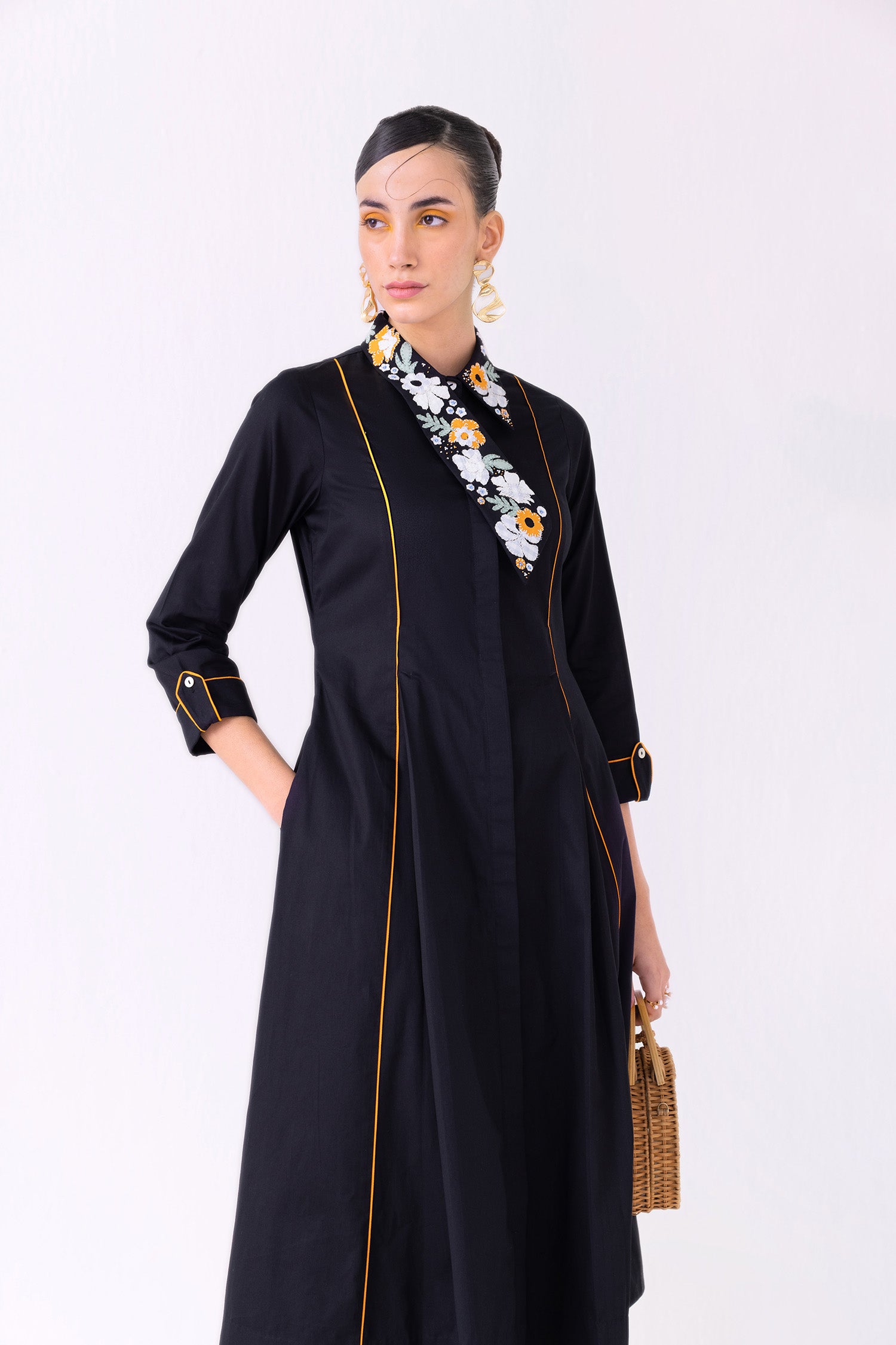 MIYAKE DRESS MIDI BLACK