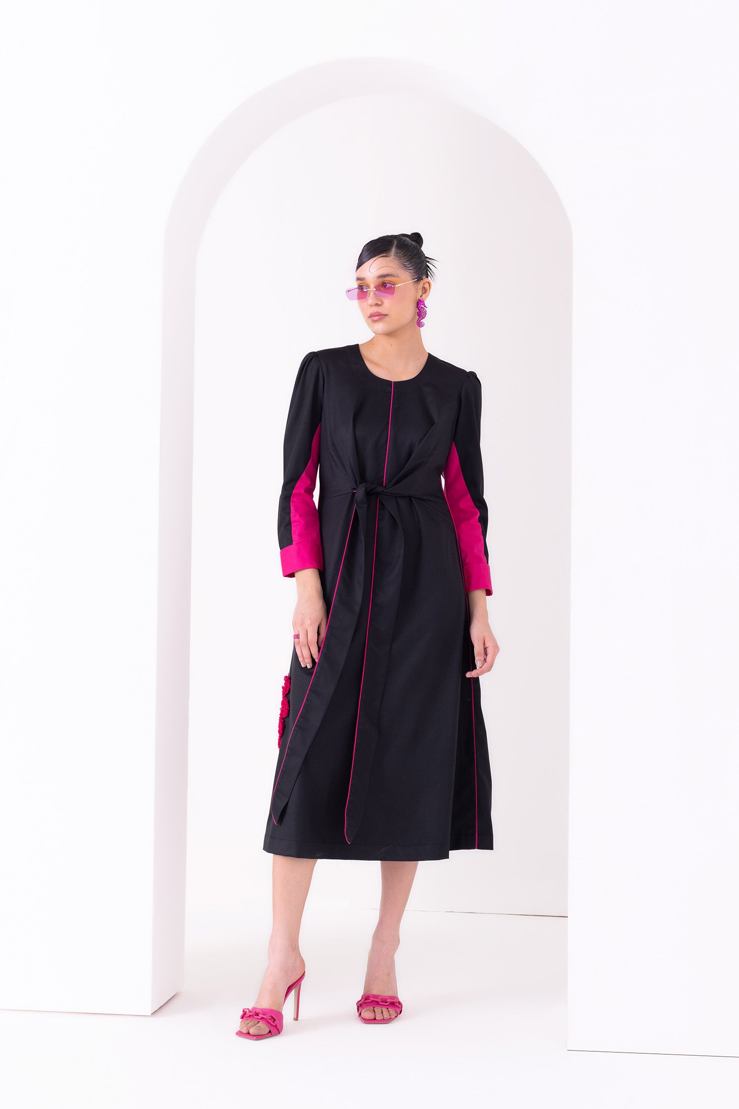 DAISY DRESS MIDI BLACK