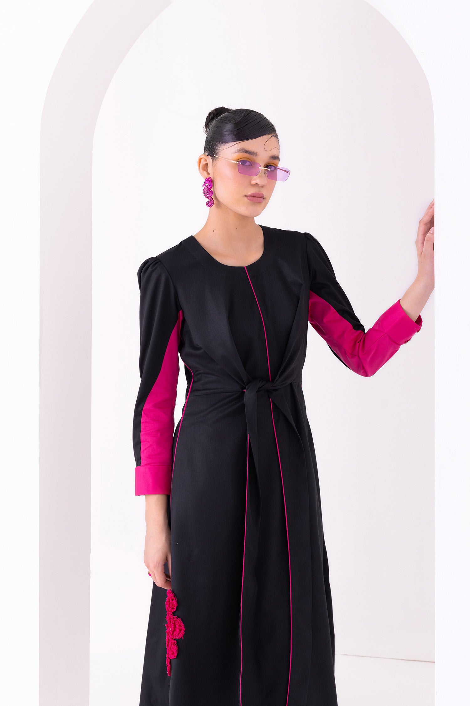 DAISY DRESS MIDI BLACK