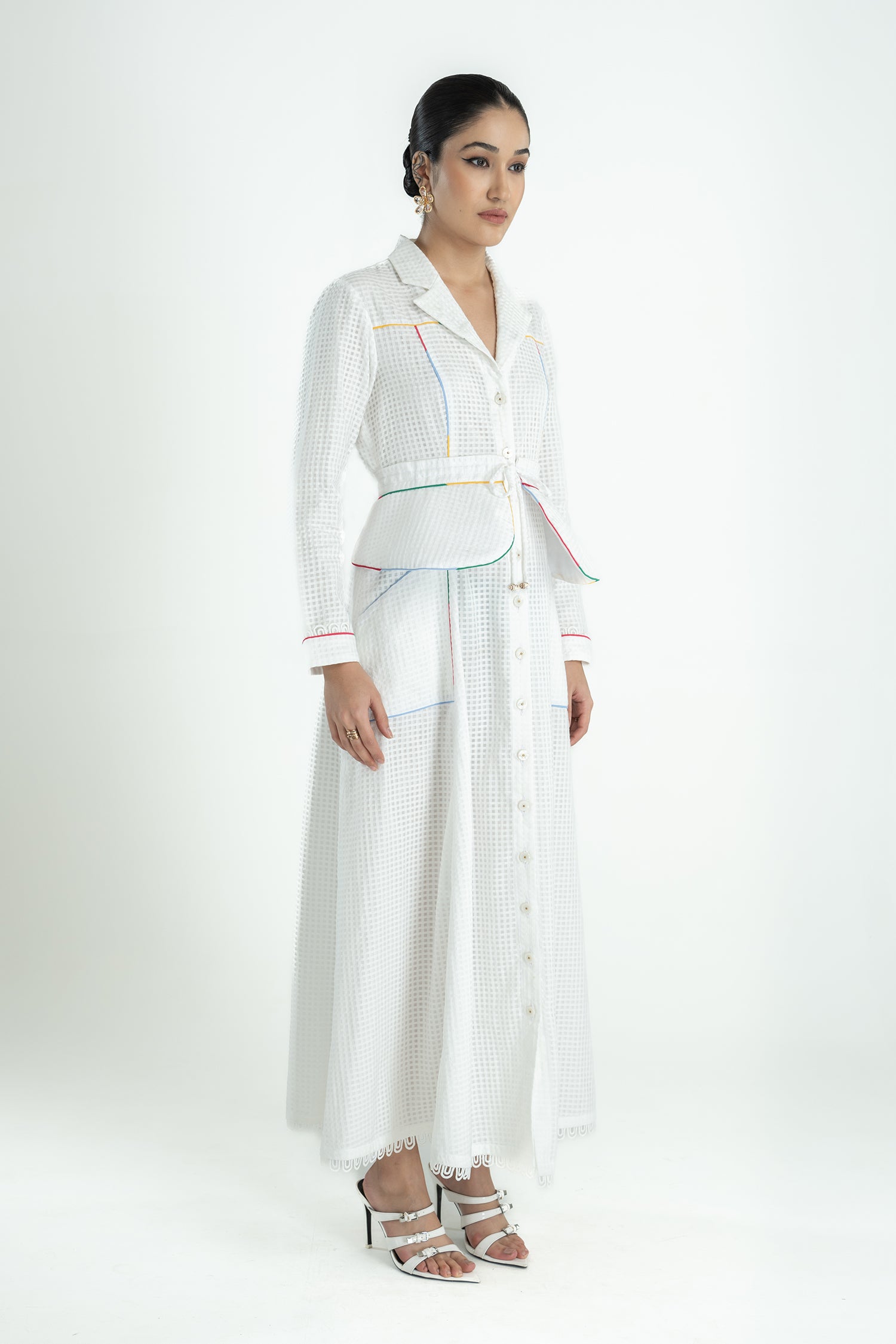 HATHWAY BELTED DRESS LONG