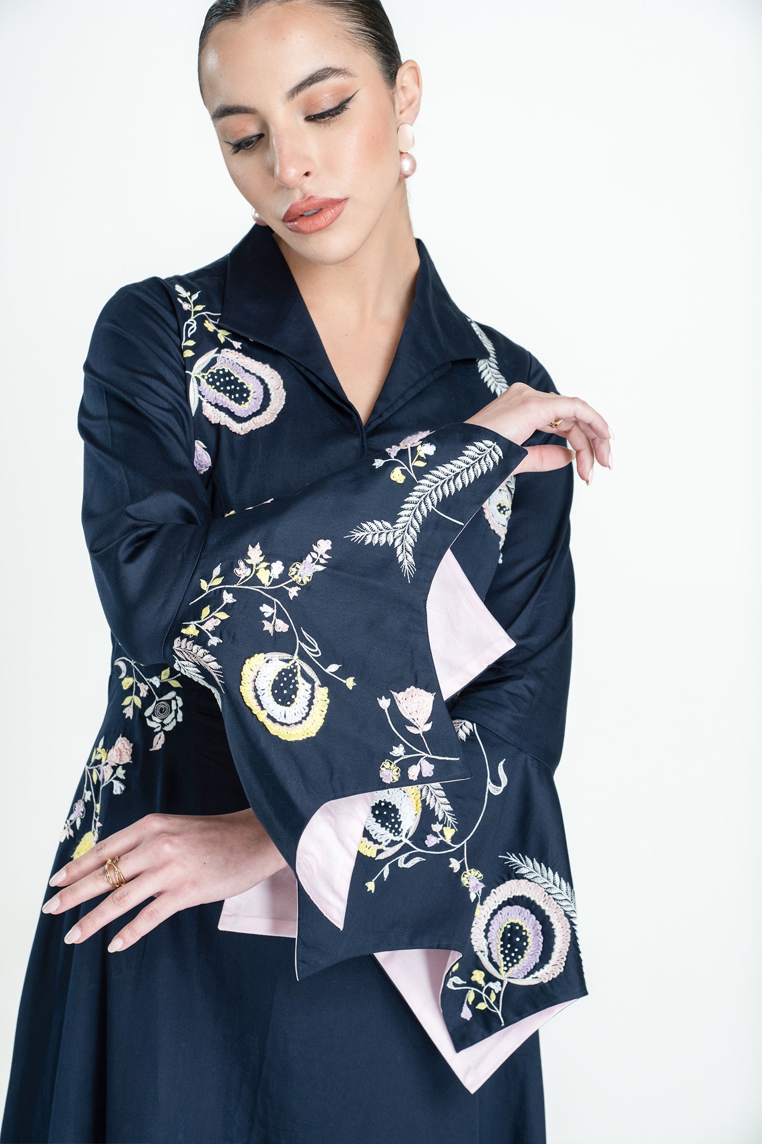 PALOMA DRESS LONG NAVY