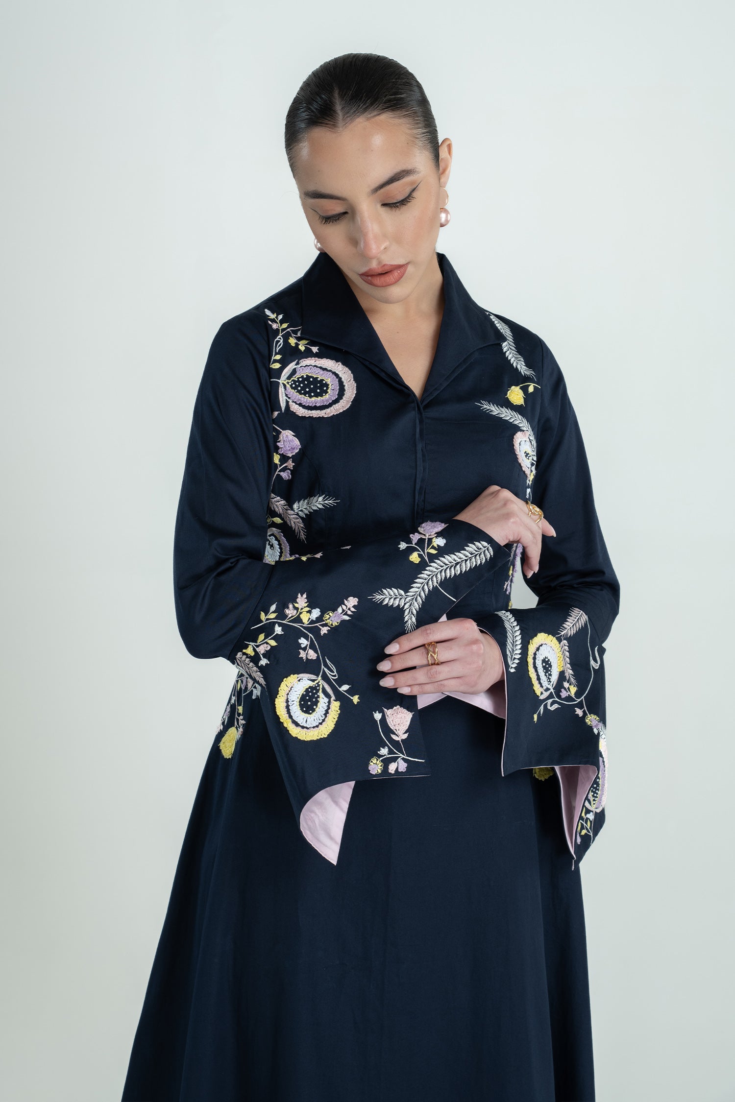 PALOMA DRESS LONG NAVY