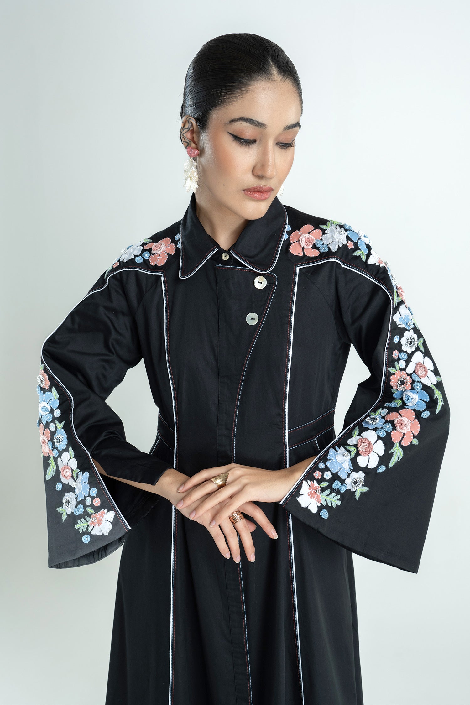 TESSA DRESS LONG BLACK