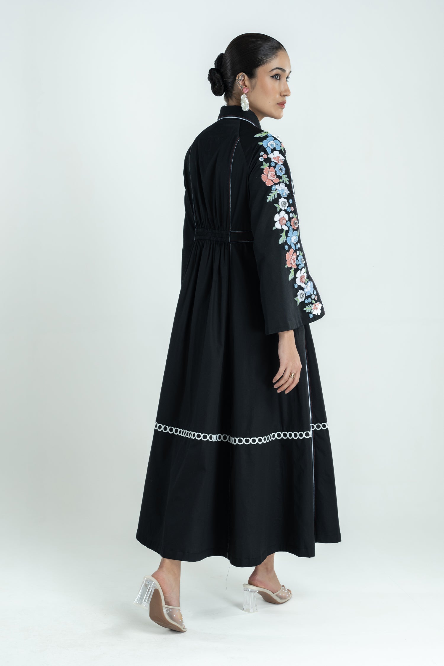 TESSA DRESS LONG BLACK