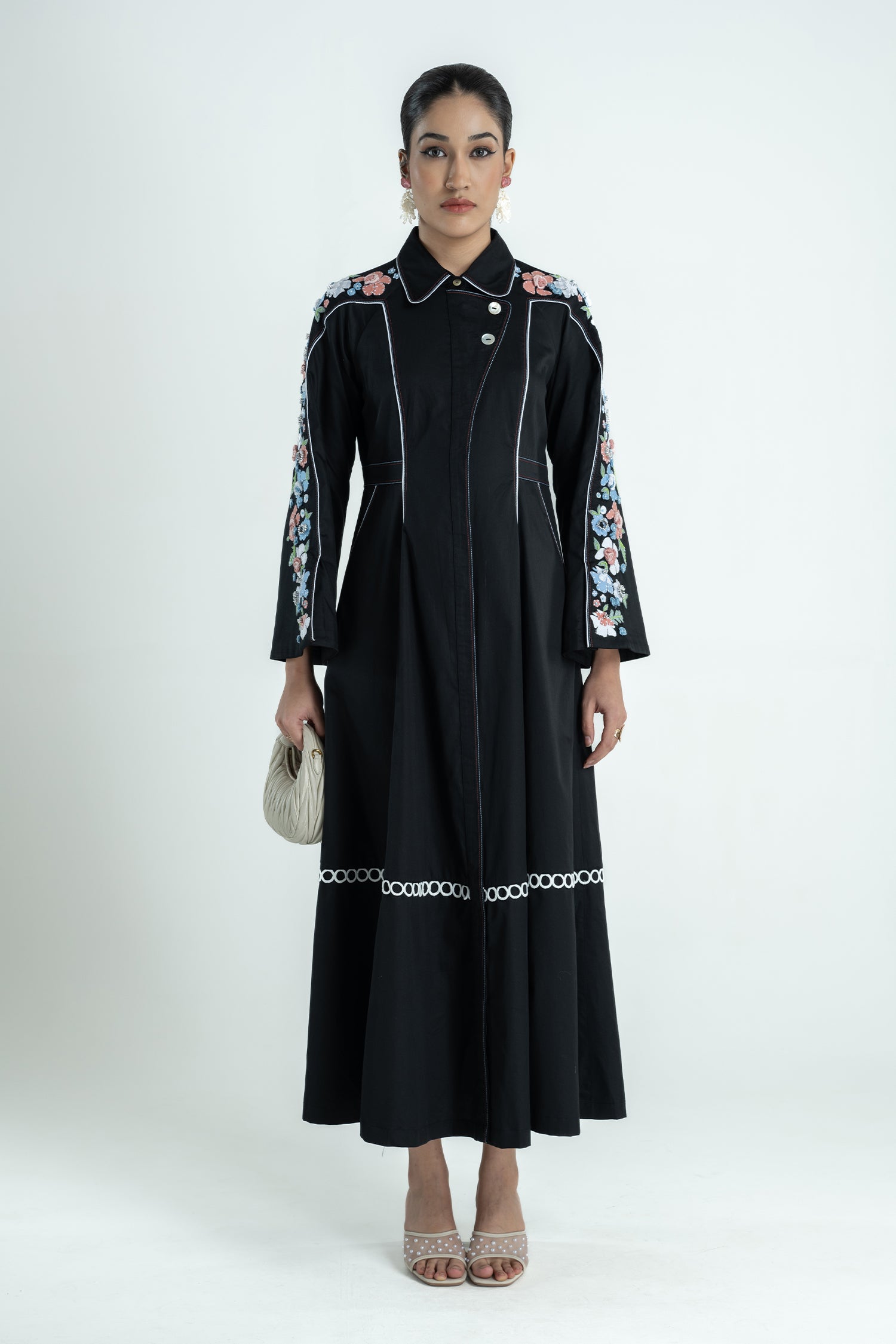 TESSA DRESS LONG BLACK