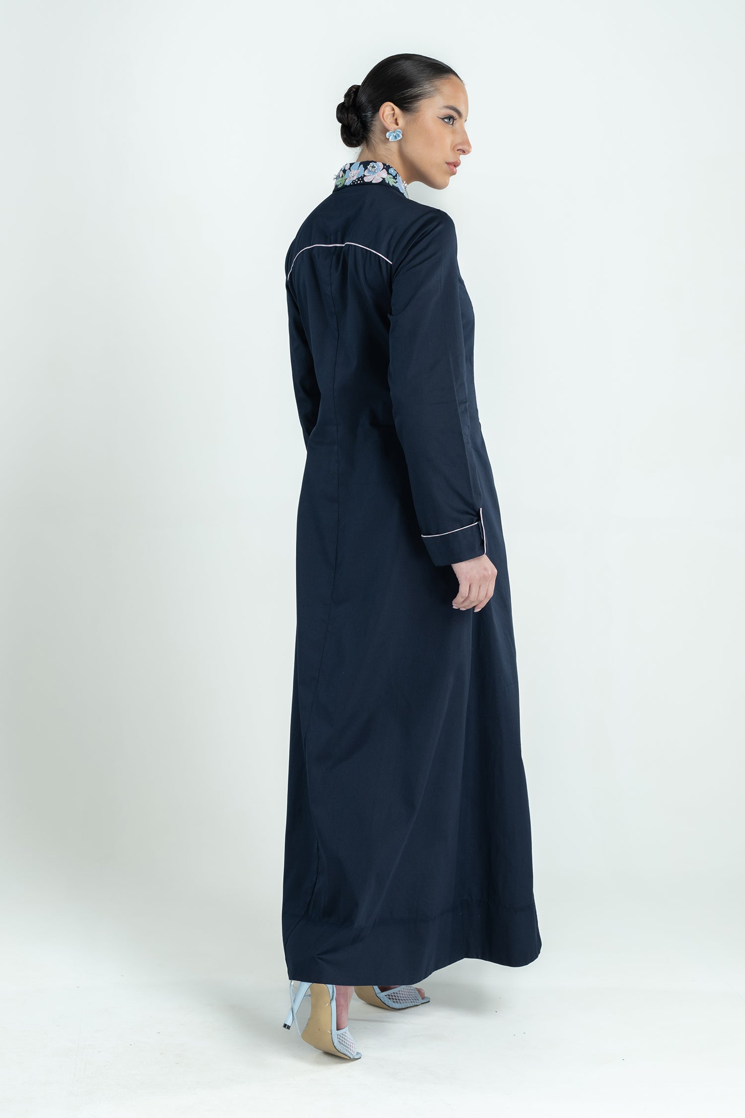 MIYAKE DRESS LONG NAVY