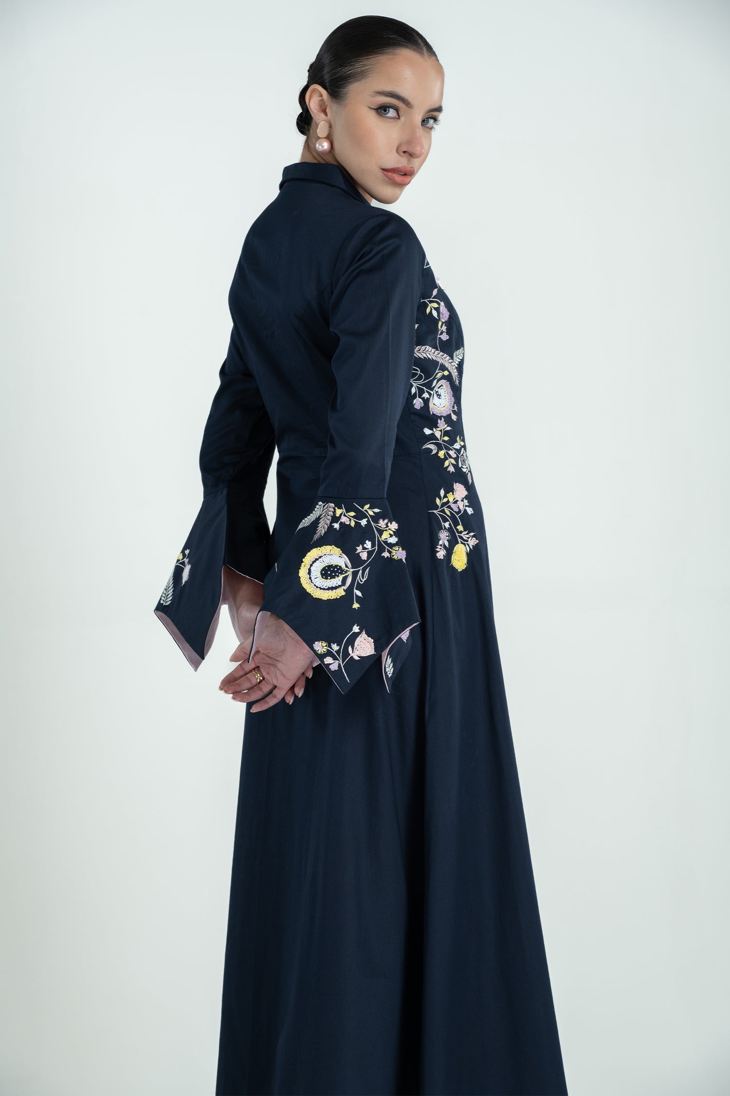 PALOMA DRESS LONG NAVY