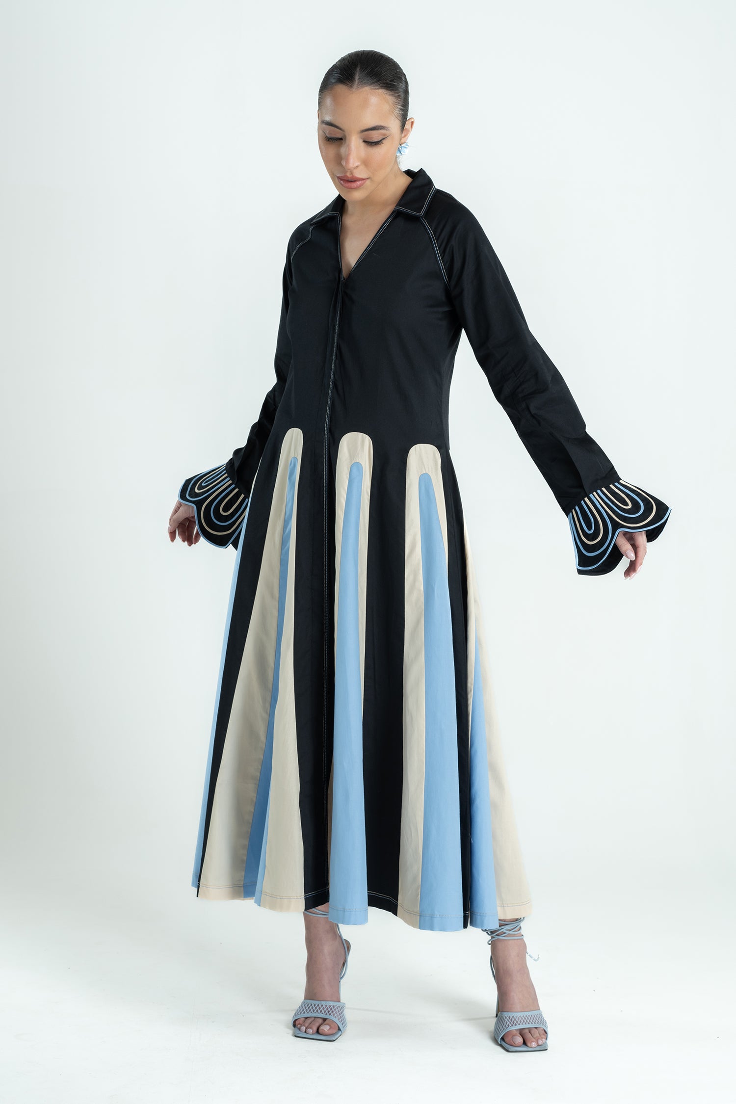 NERISSA DRESS LONG BLACK