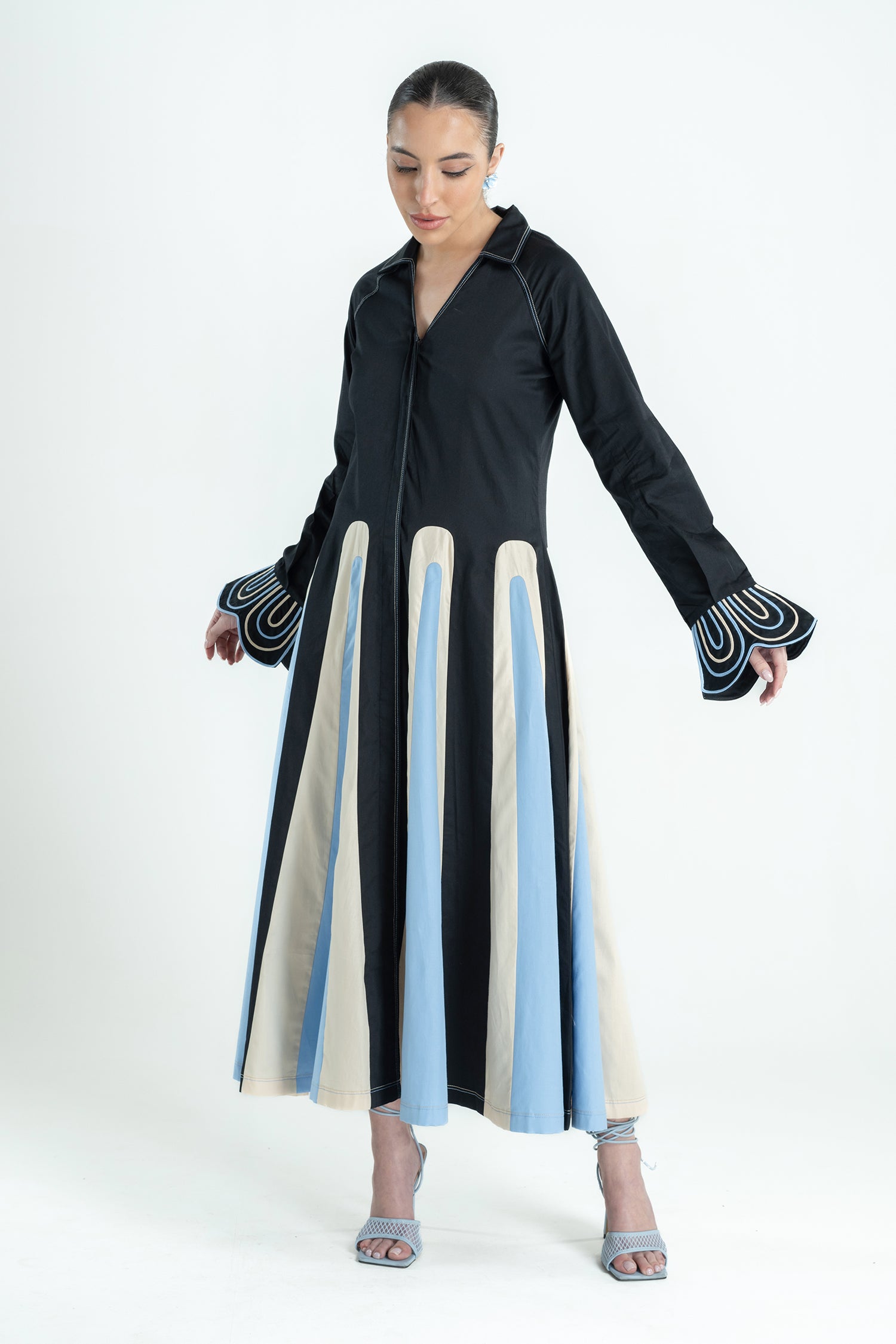 NERISSA DRESS LONG BLACK